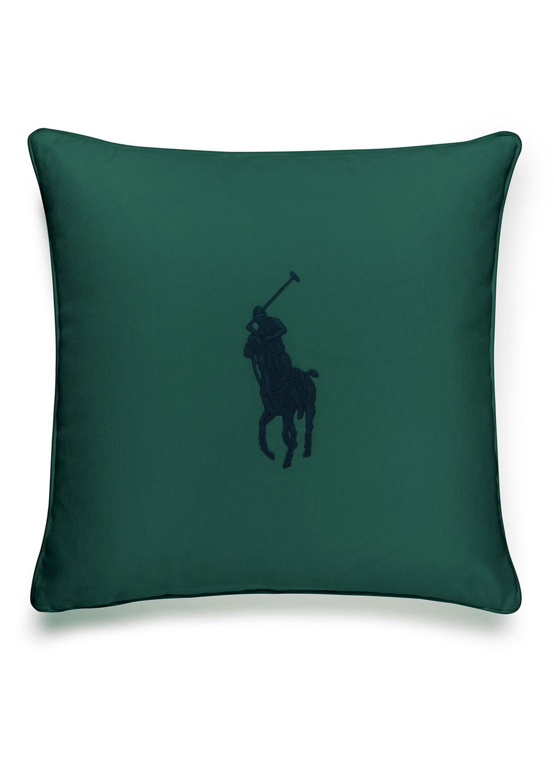 Ralph Lauren Pony sierkussenhoes 50 x 50 cm - voorkant donkergroen