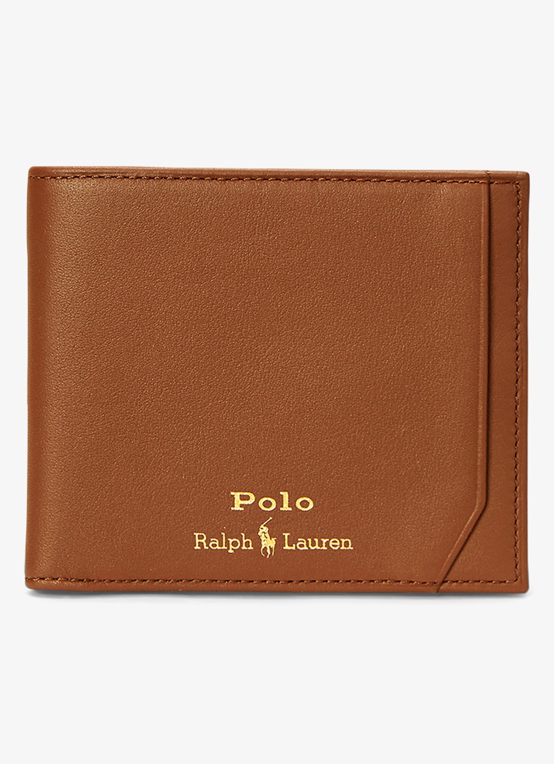 Ralph Lauren Portemonnee van leer - voorkant 2 saddle / bruin