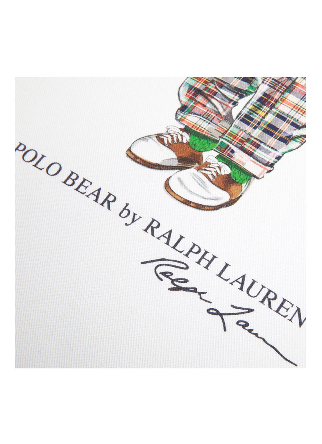 Ralph Lauren Preppy Hampton Bear kussensloop 50 x 50 cm - detail 5 wit