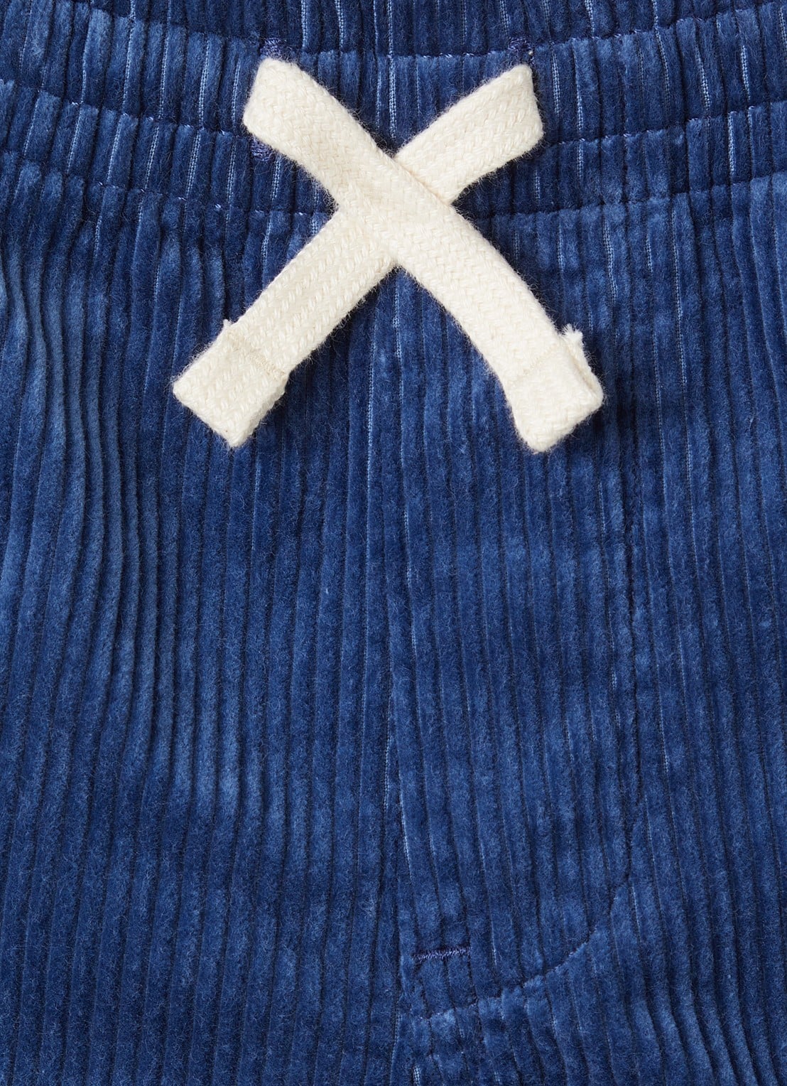 Ralph Lauren Prepster loose fit korte broek van corduroy - detail indigo