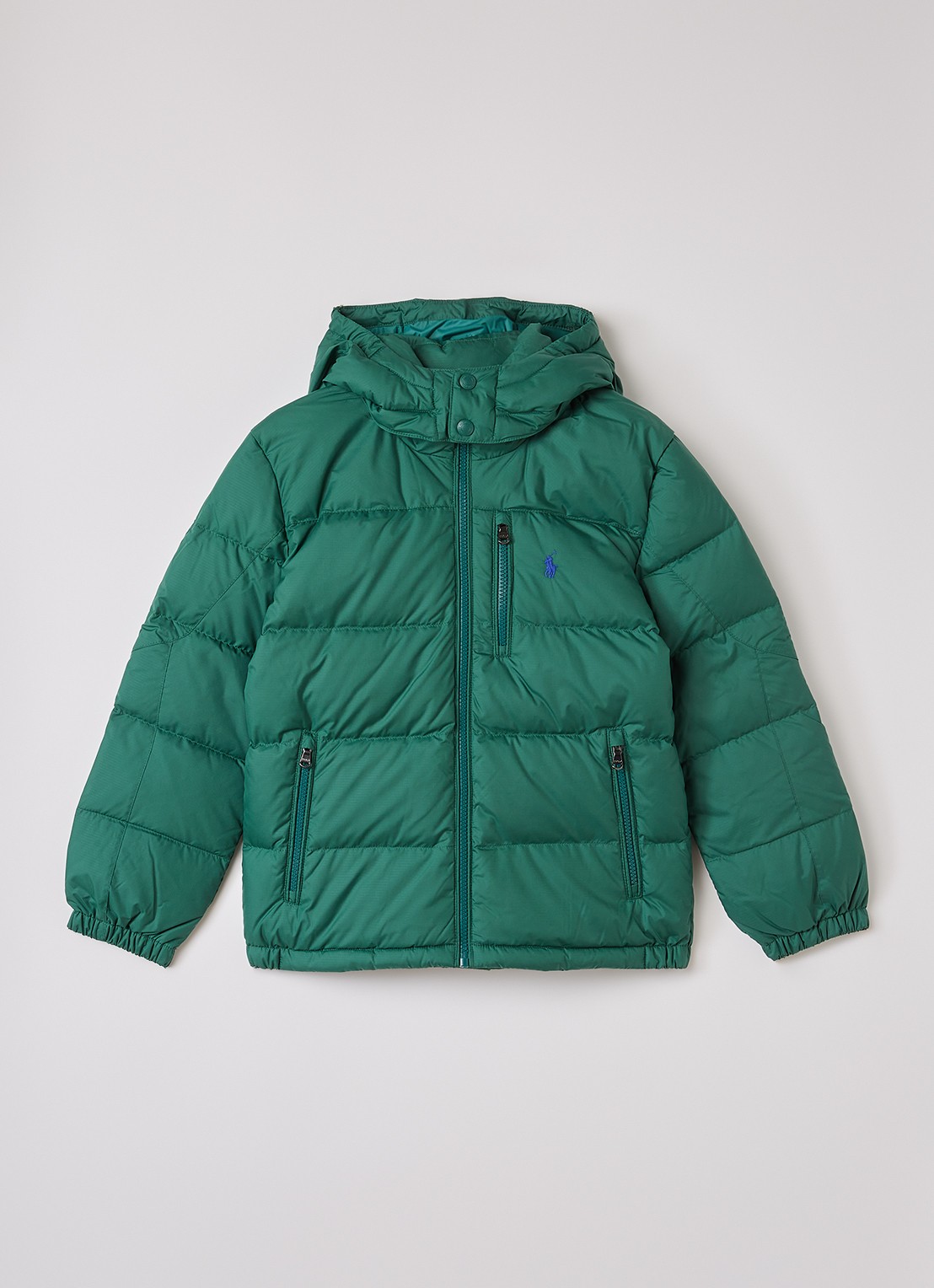 Ralph Lauren Puffer jack met afneembare capuchon - voorkant donkergroen