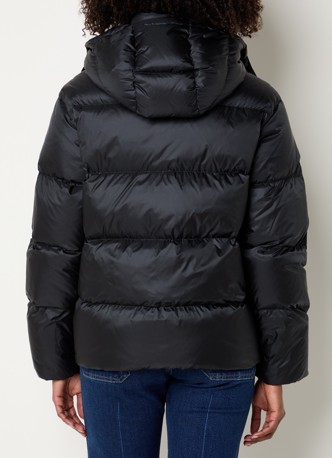 Ralph Lauren Puffer jack met donsvulling en afneembare capuchon - achterkant 4 zwart