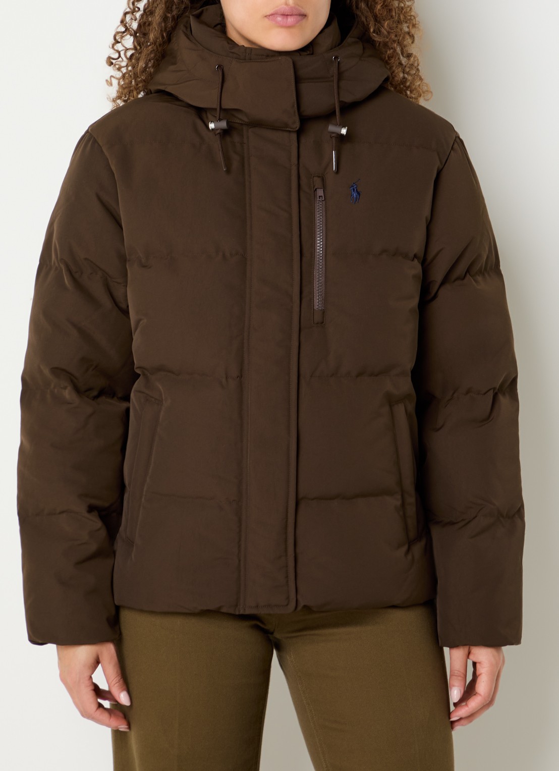 Ralph Lauren Puffer jack met donsvulling en afneembare capuchon - detail 2 bruin