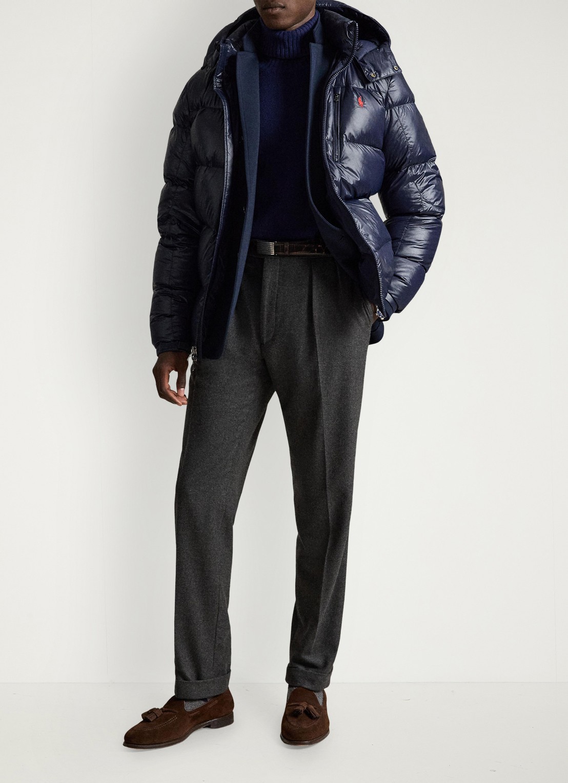 Ralph Lauren Puffer jack met donsvulling en capuchon - detail 3 collection navy glossy / donkerblauw