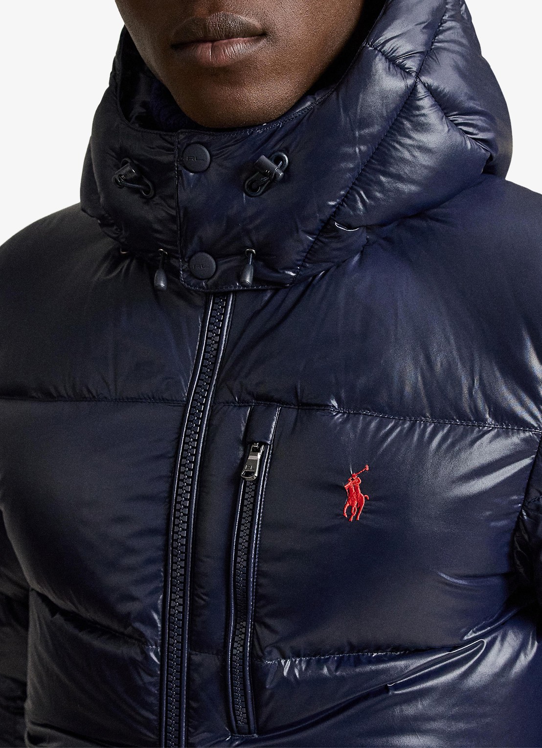Ralph Lauren Puffer jack met donsvulling en capuchon - detail 4 collection navy glossy / donkerblauw