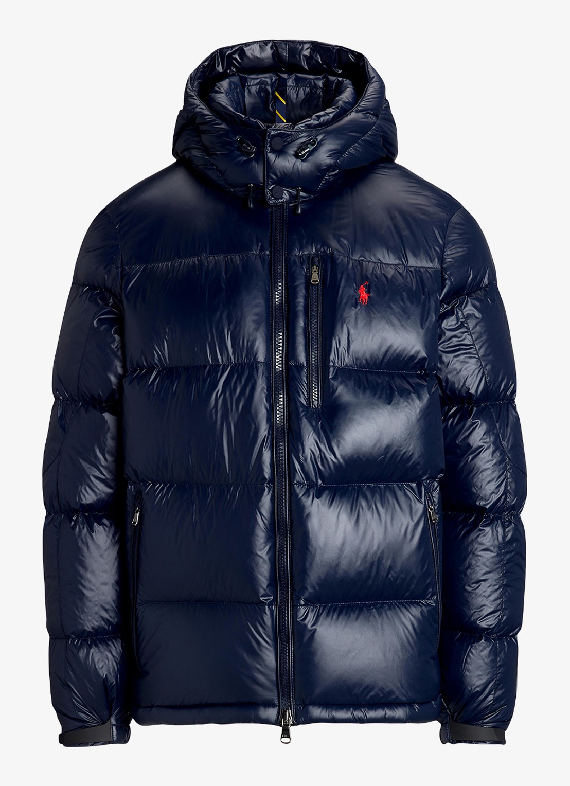 Ralph Lauren Puffer jack met donsvulling en capuchon - voorkant collection navy glossy / donkerblauw