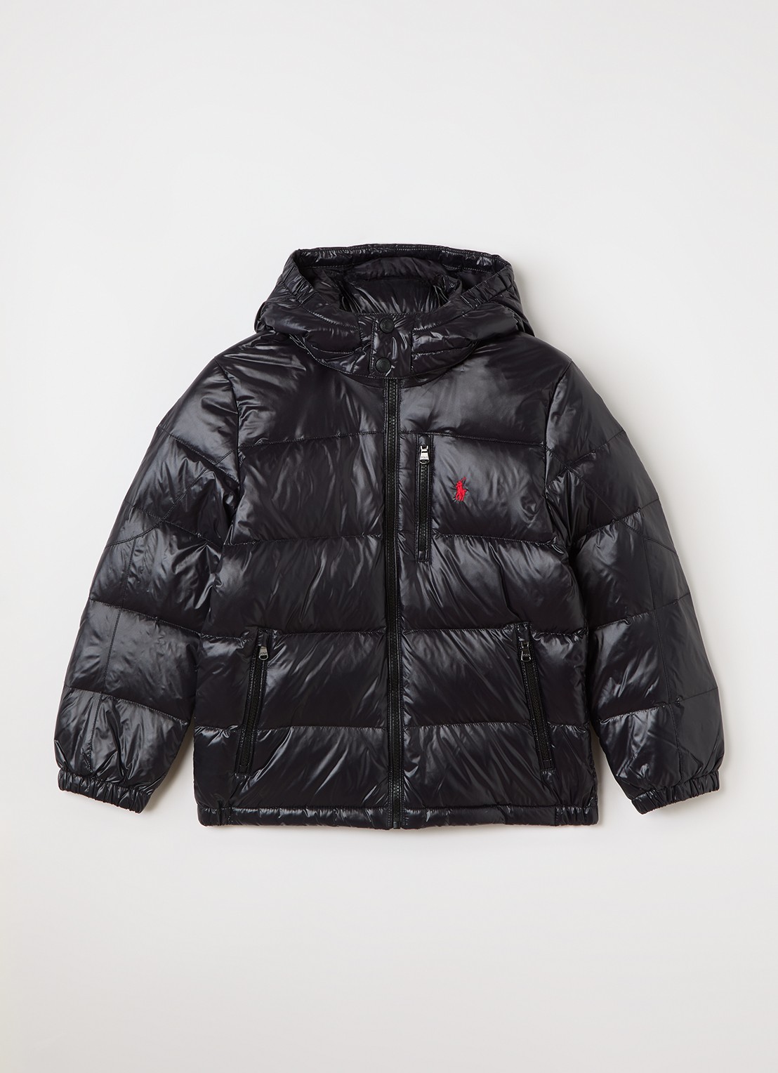 Ralph Lauren Puffer jack met donsvulling - voorkant 2 zwart
