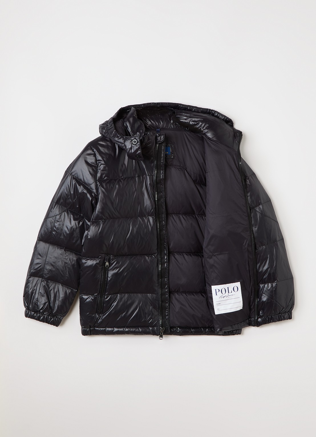 Ralph Lauren Puffer jack met donsvulling - voorkant 3 zwart