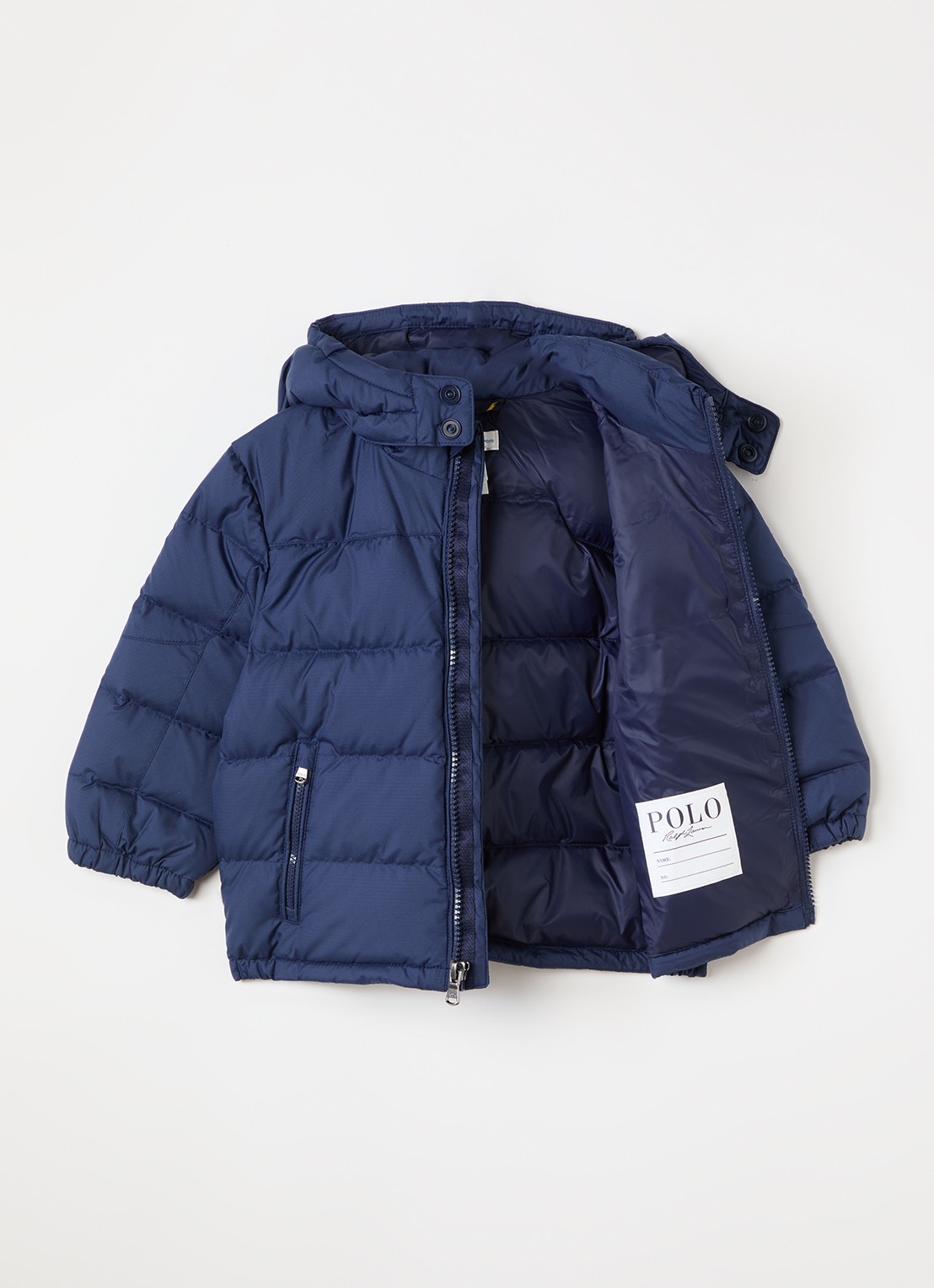 Ralph Lauren Puffer jack met donsvulling - voorkant 2 donkerblauw