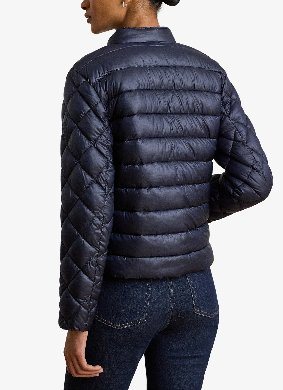 Ralph Lauren Puffer jack met opgestikte zakken - achterkant 3 blauw