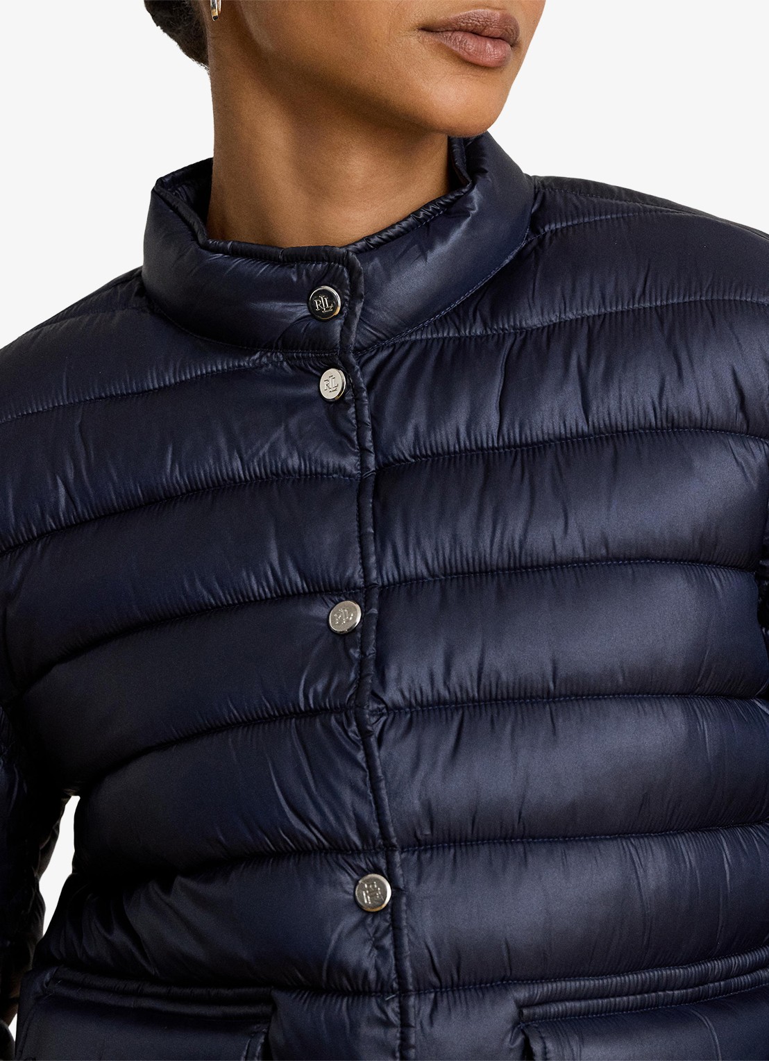 Ralph Lauren Puffer jack met opgestikte zakken - detail 5 blauw