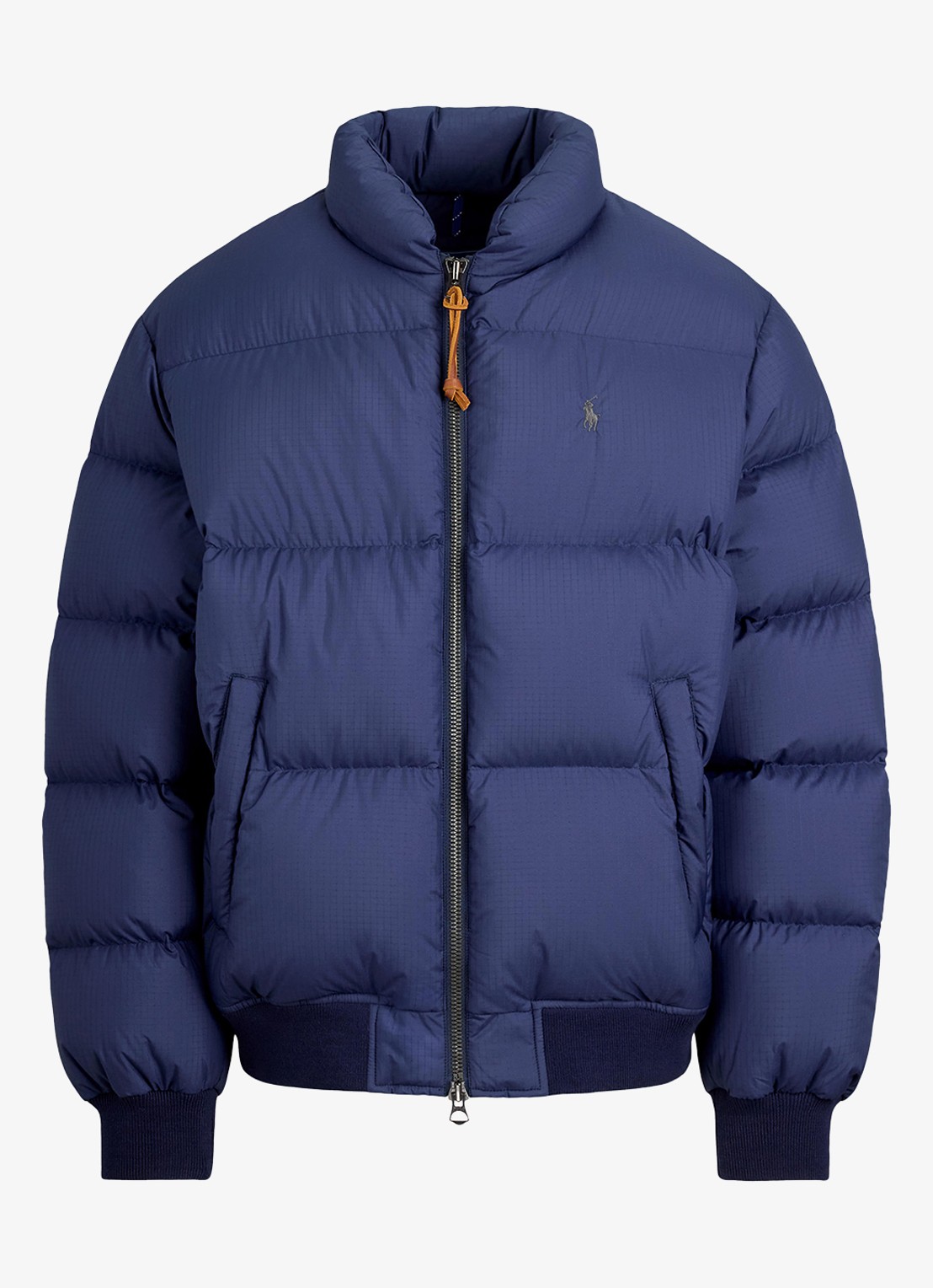 Ralph Lauren Puffer jack met steekzakken en logo - voorkant cruise navy / donkerblauw
