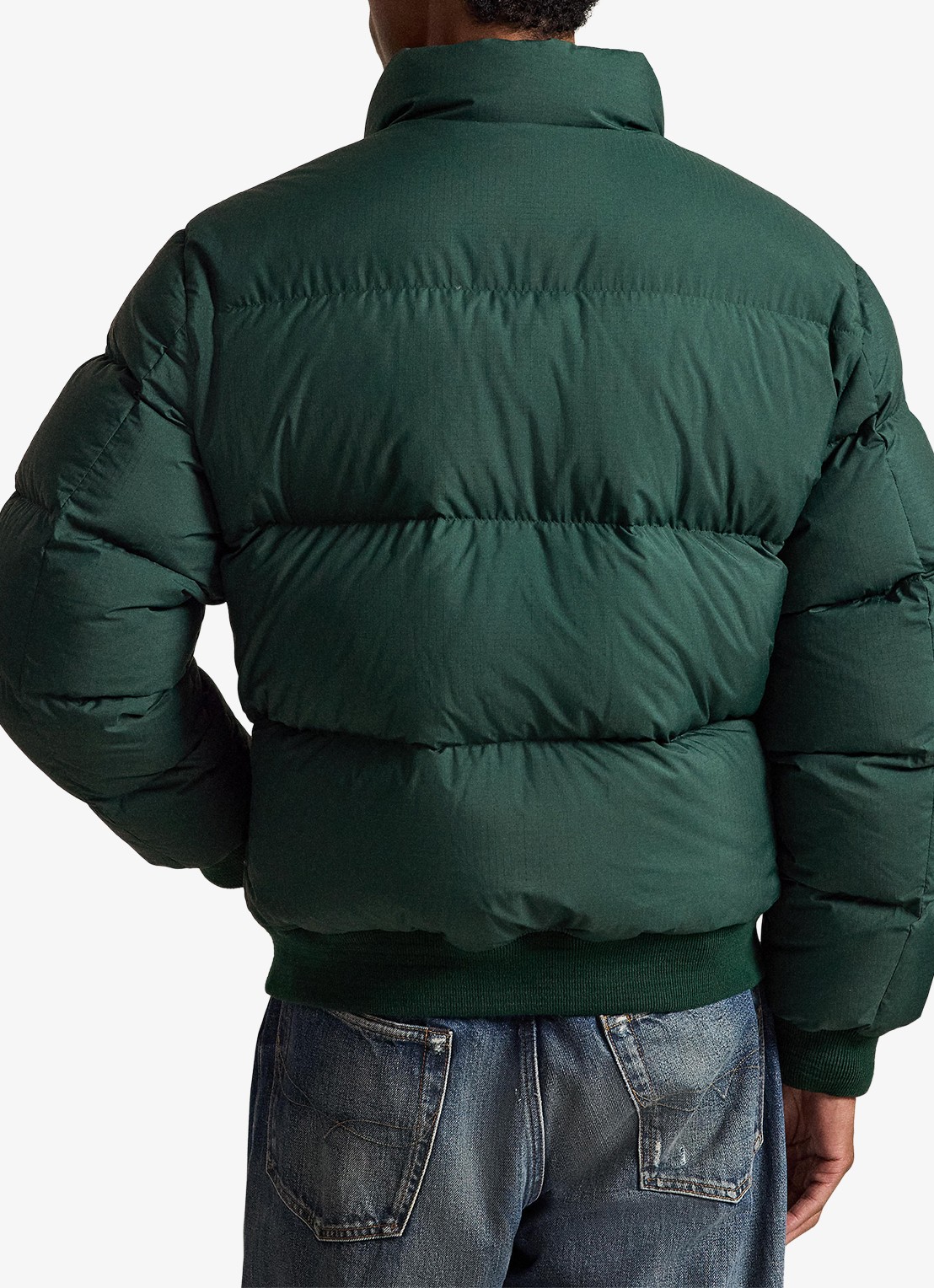 Ralph Lauren Puffer jack met steekzakken en logo - achterkant 5 moss agate / mosgroen