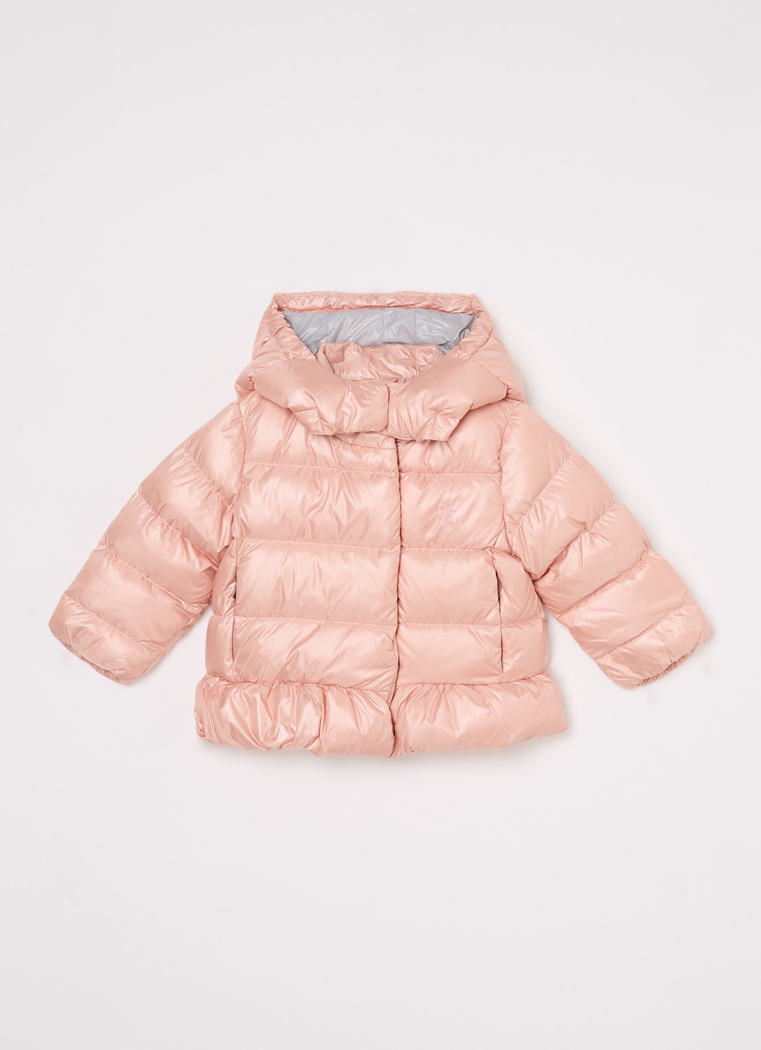 Ralph Lauren Puffer jas met donsvulling - voorkant lichtroze