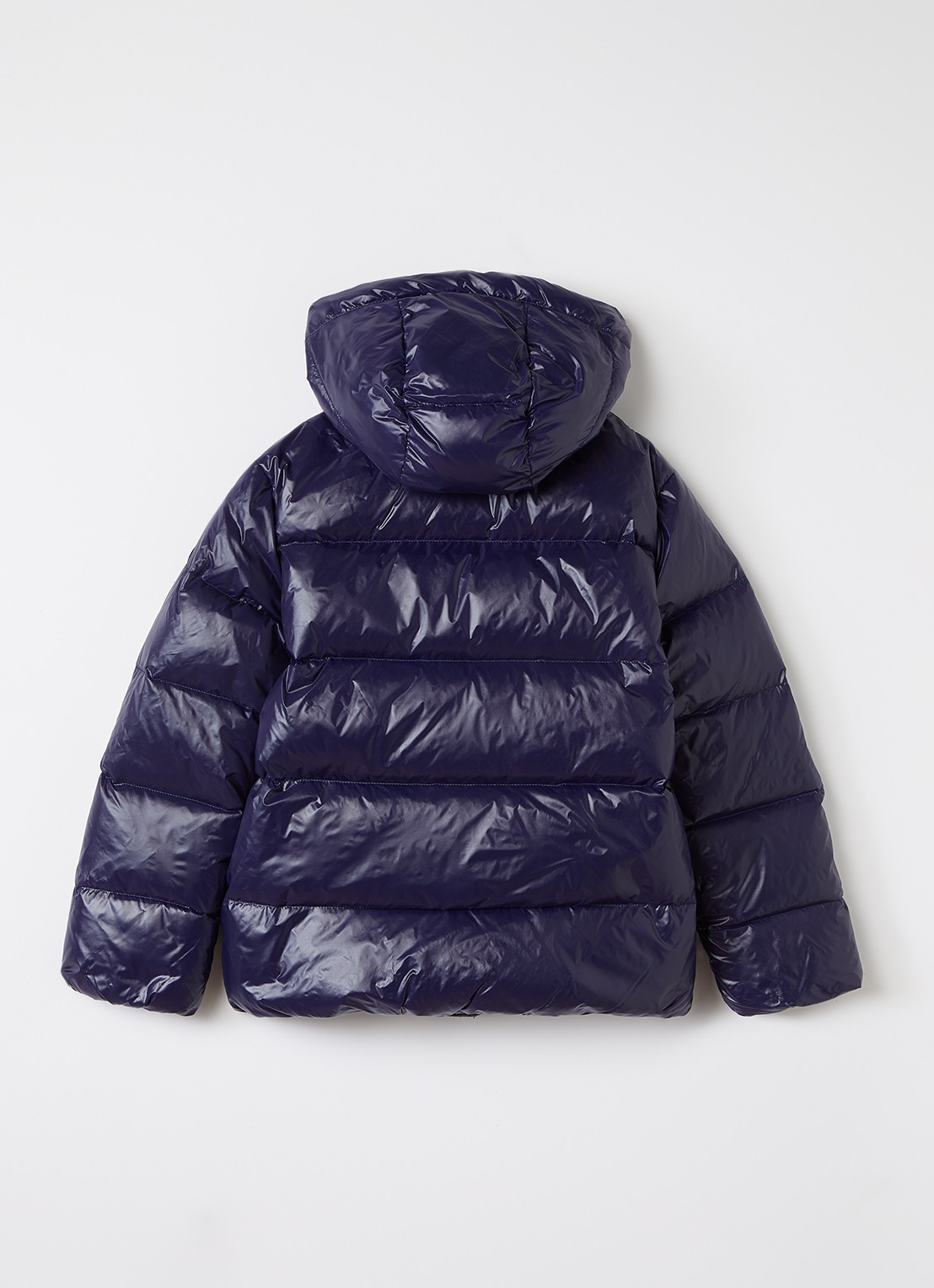 Ralph Lauren Pufferjack met donsvulling en ritszakken - achterkant donkerblauw