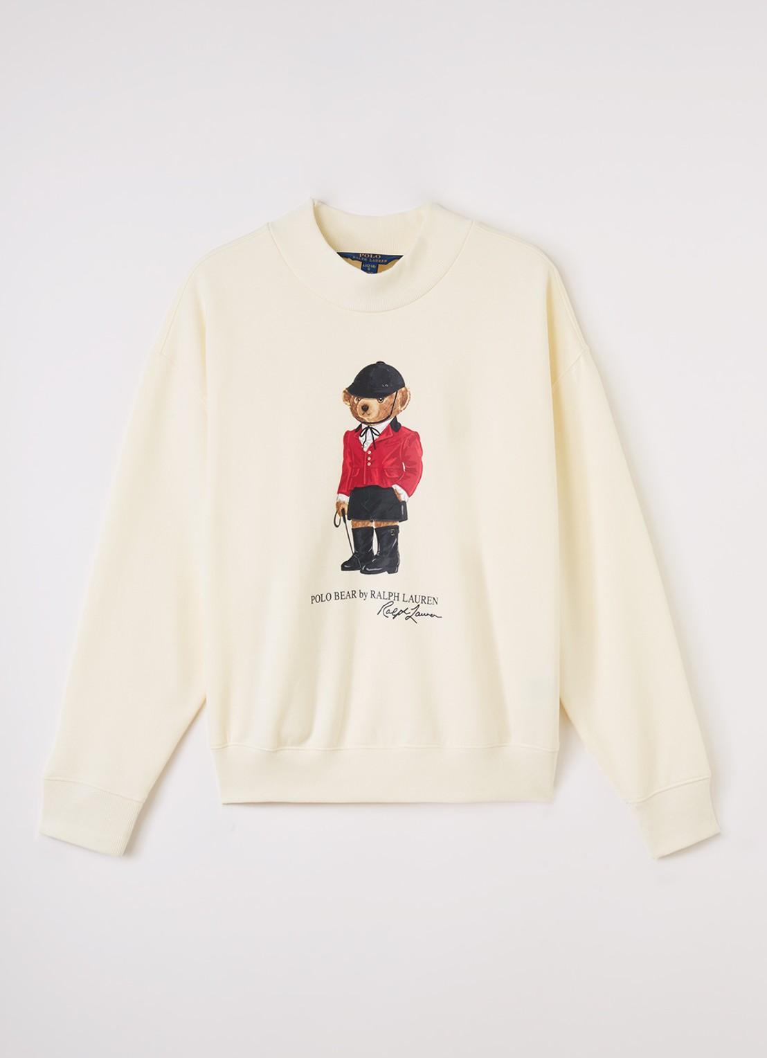 Ralph Lauren Pullover met logoborduring - voorkant 3 gebroken wit