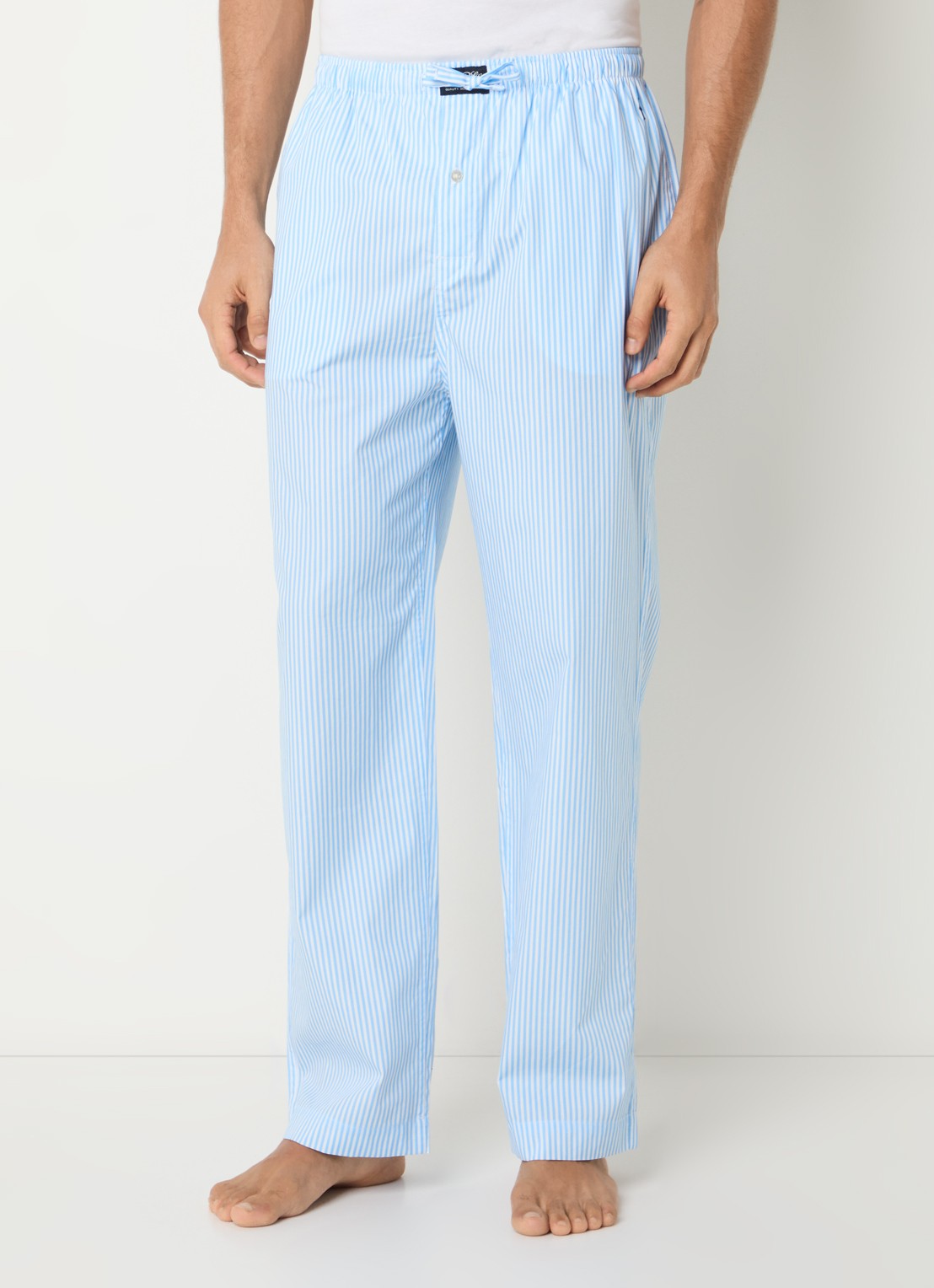 Ralph Lauren Pyjamabroek met logoprint en steekzakken - detail 2 lichtblauw