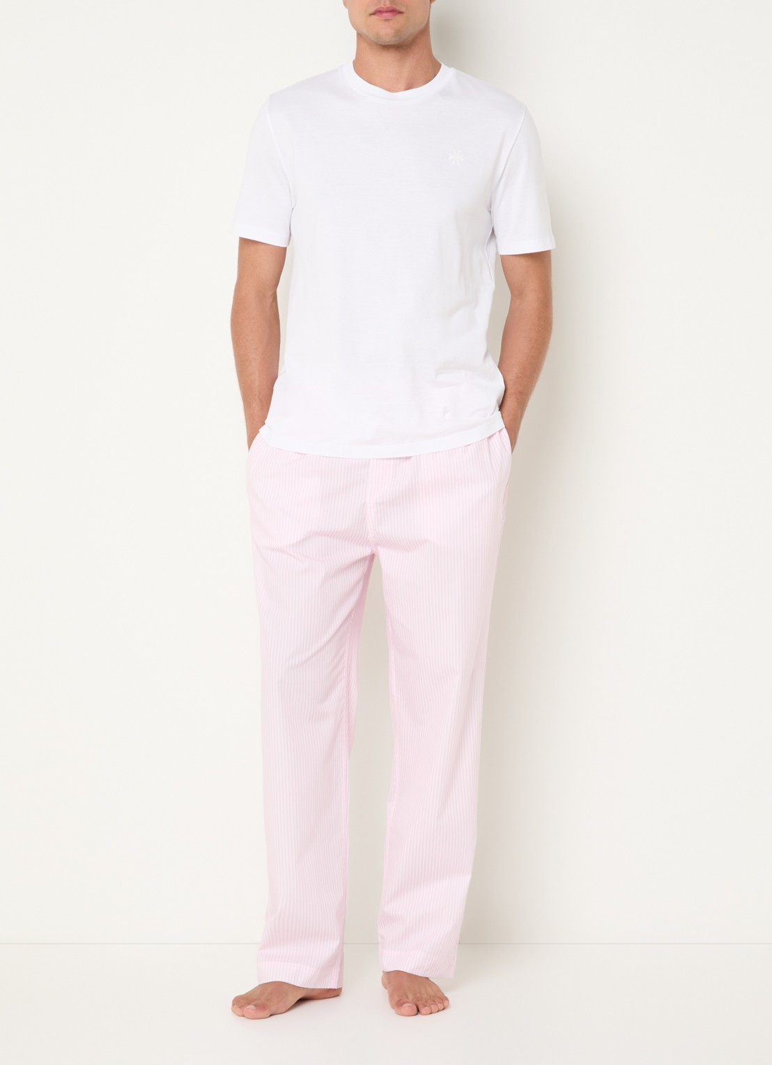 Ralph Lauren Pyjamabroek met logoprint en steekzakken - voorkant 5 roze