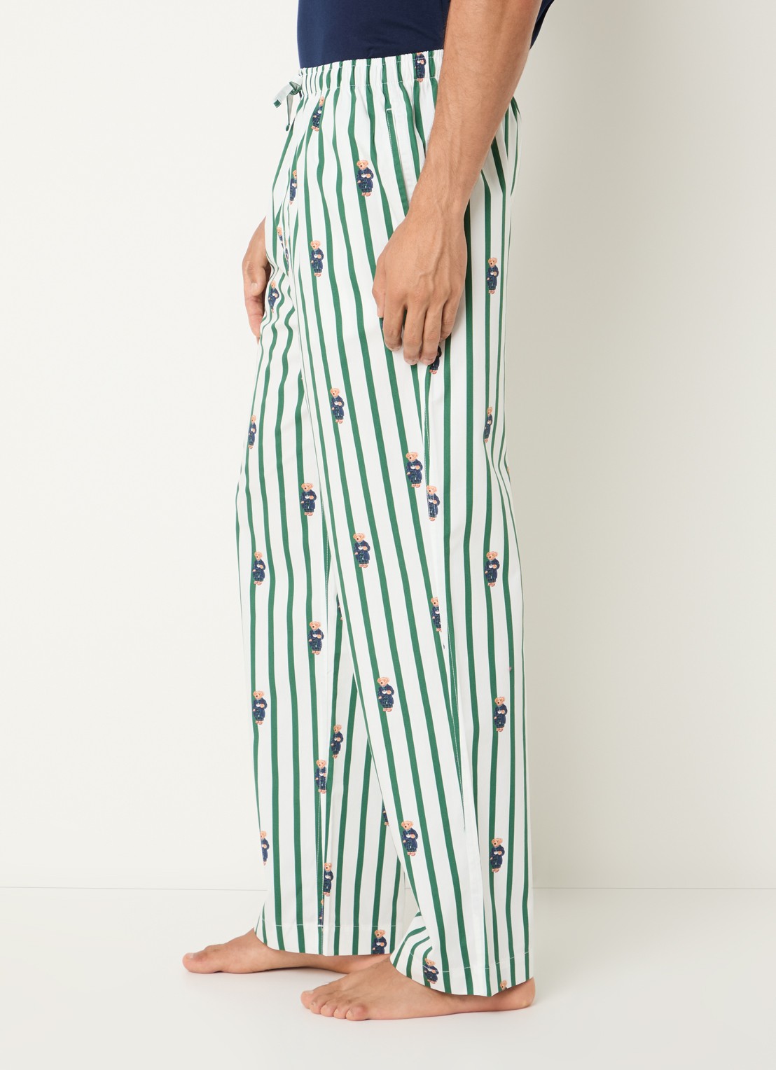 Ralph Lauren Pyjamabroek met logoprint en steekzakken - detail 4 mosgroen