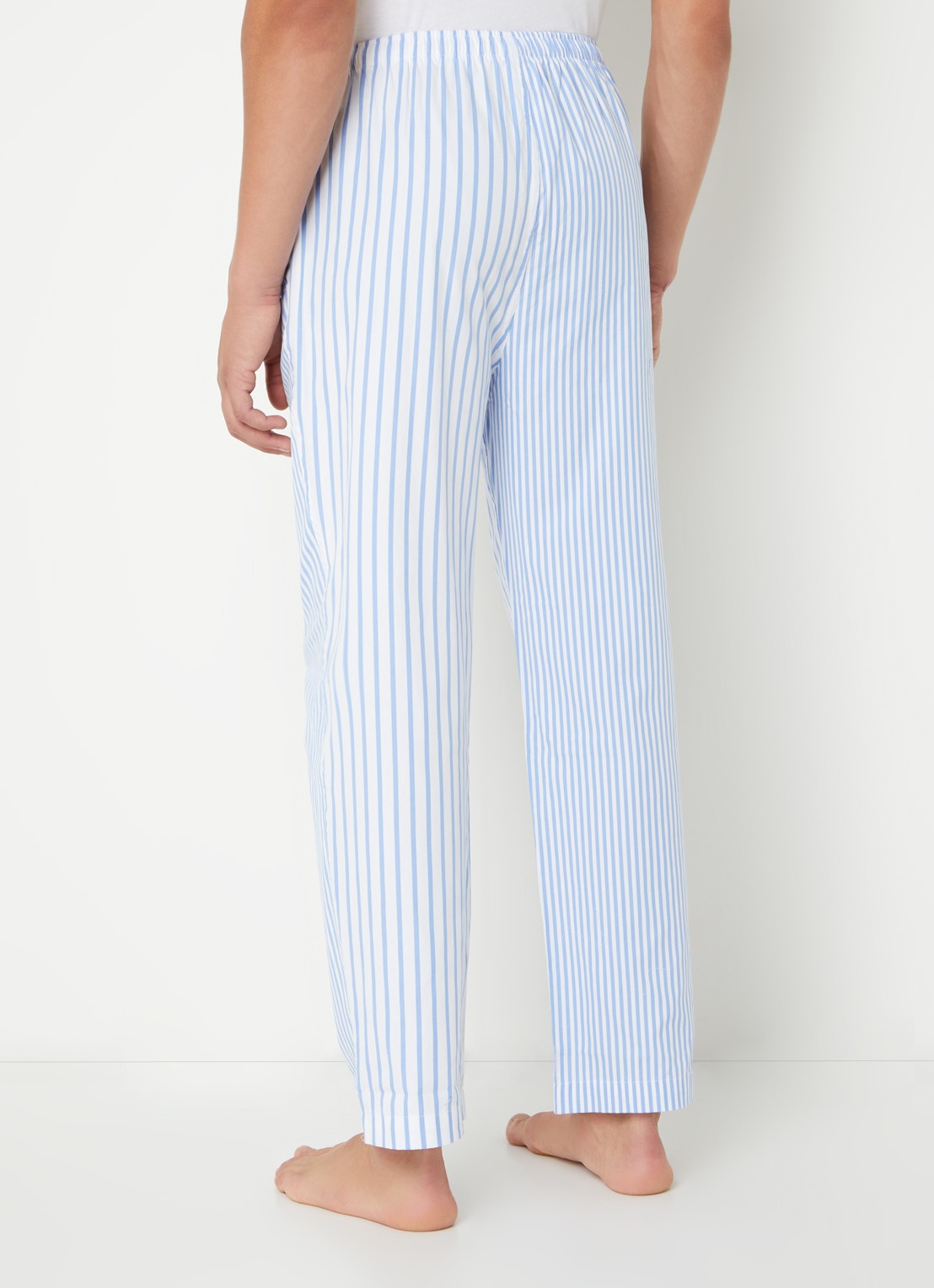 Ralph Lauren Pyjamabroek met logoprint en steekzakken - achterkant blauw