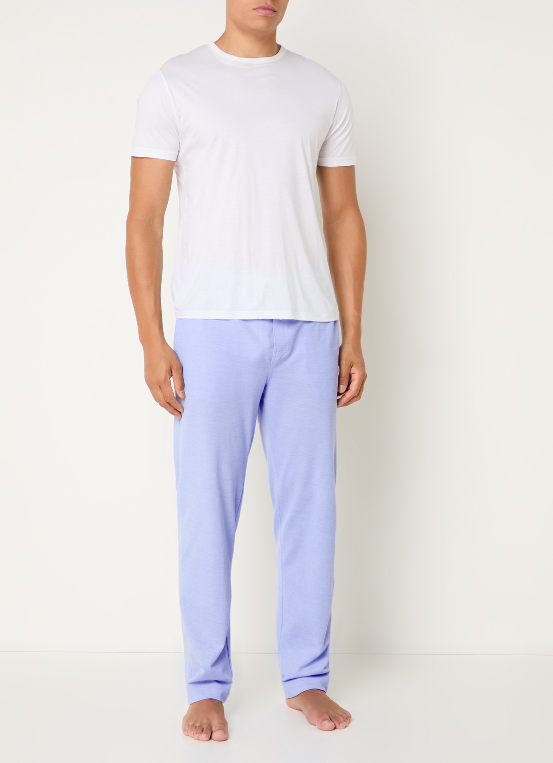 Ralph Lauren Pyjamabroek met logoprint en steekzakken - voorkant 2 lavendel