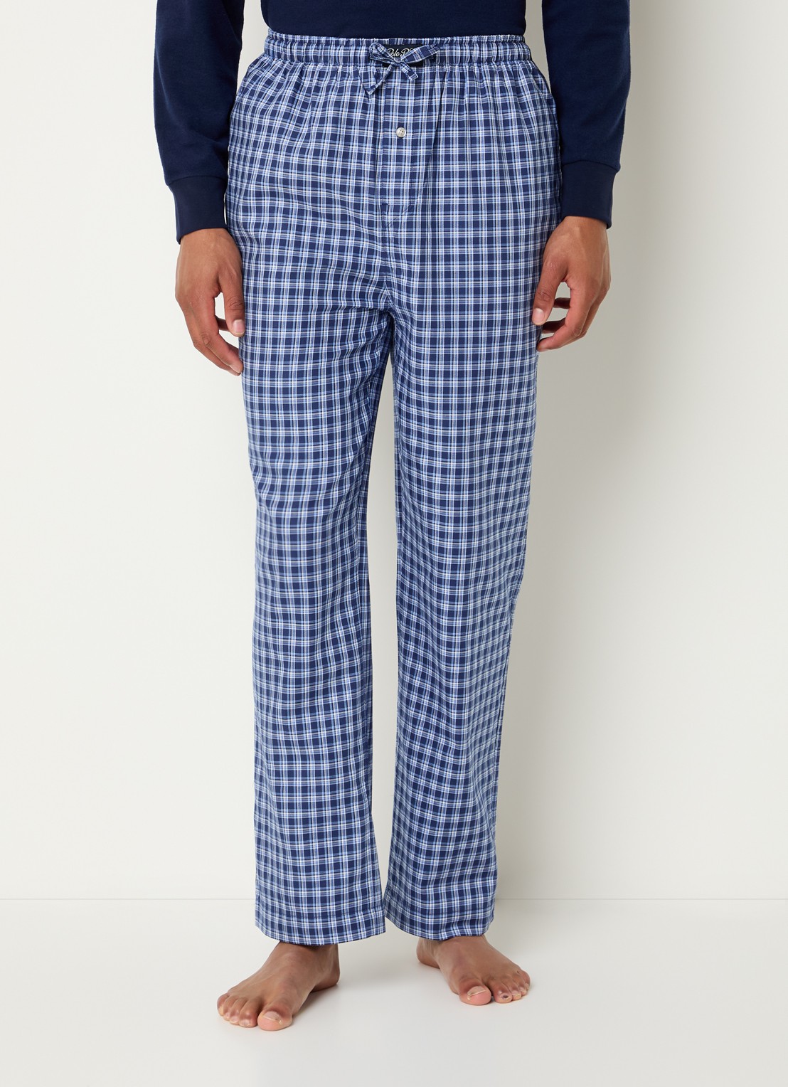 Ralph Lauren Pyjamabroek met logoprint en steekzakken - detail 3 royalblauw