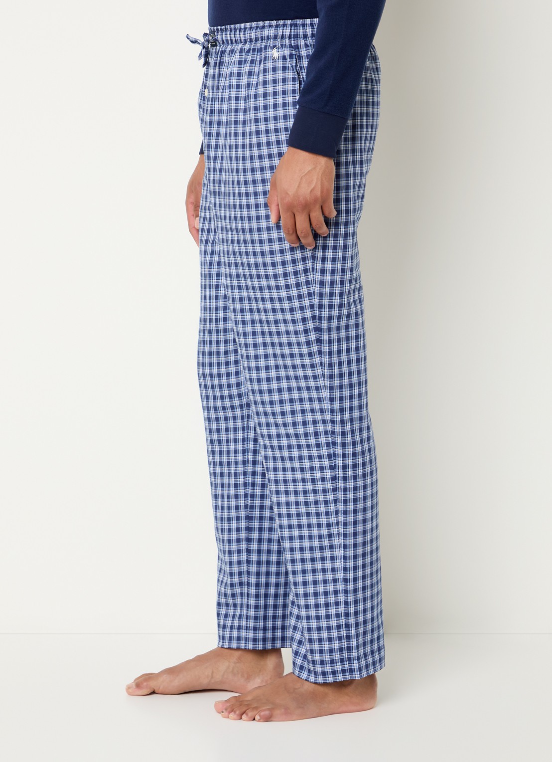 Ralph Lauren Pyjamabroek met logoprint en steekzakken - detail 4 royalblauw