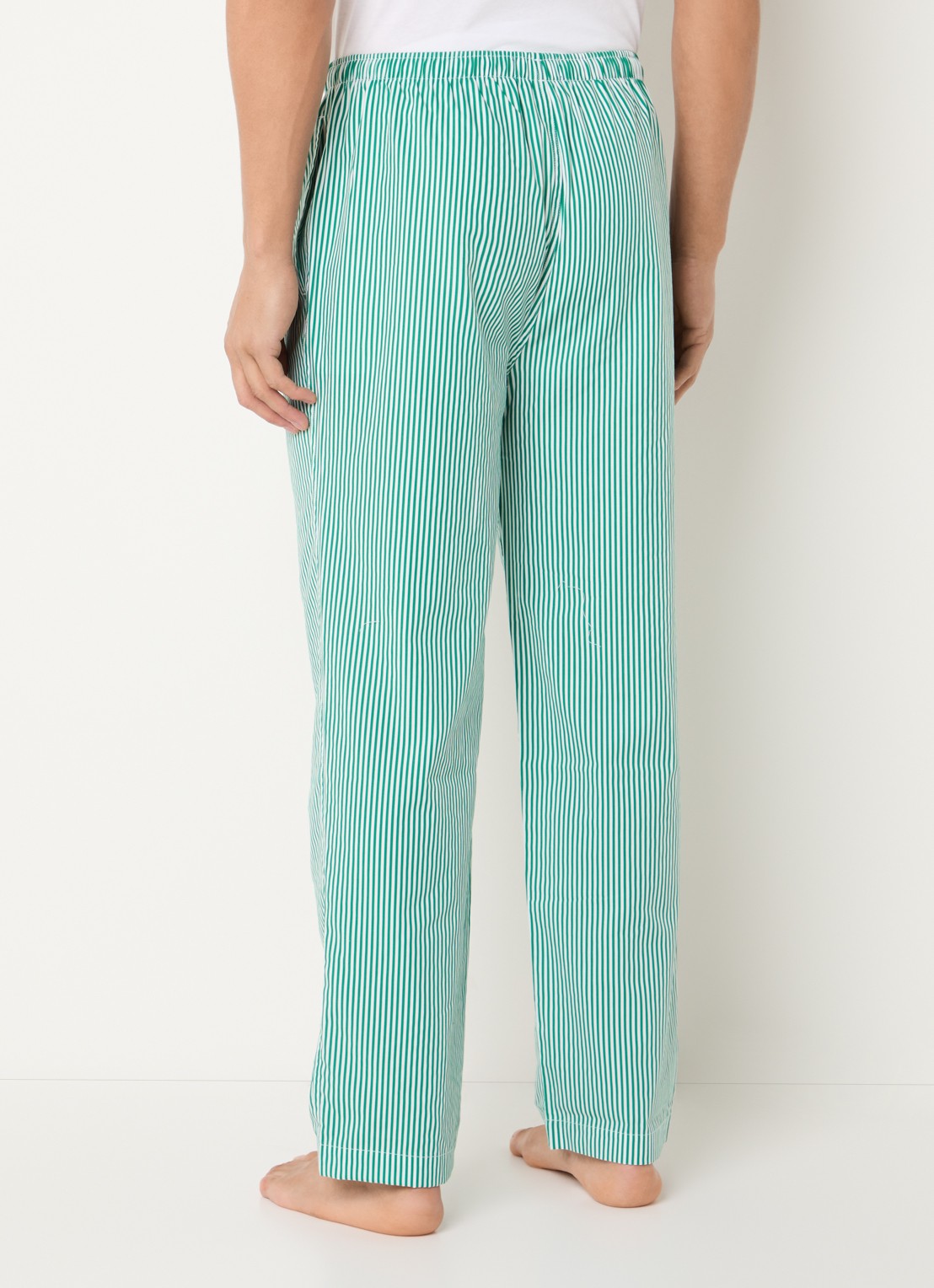 Ralph Lauren Pyjamabroek met logoprint en steekzakken - achterkant groen