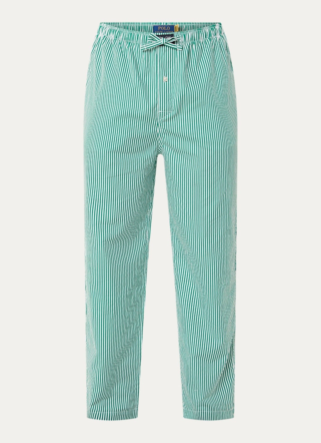 Ralph Lauren Pyjamabroek met logoprint en steekzakken - voorkant 2 groen