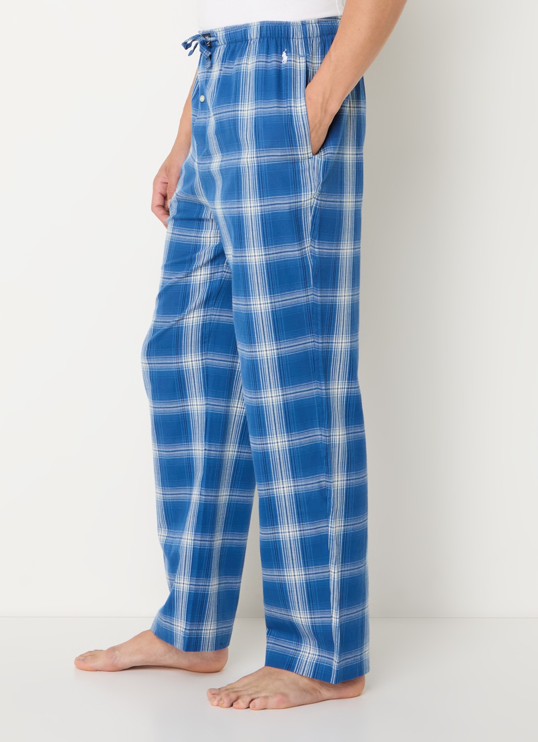 Ralph Lauren Pyjamabroek met logoprint en steekzakken - detail 2 indigo