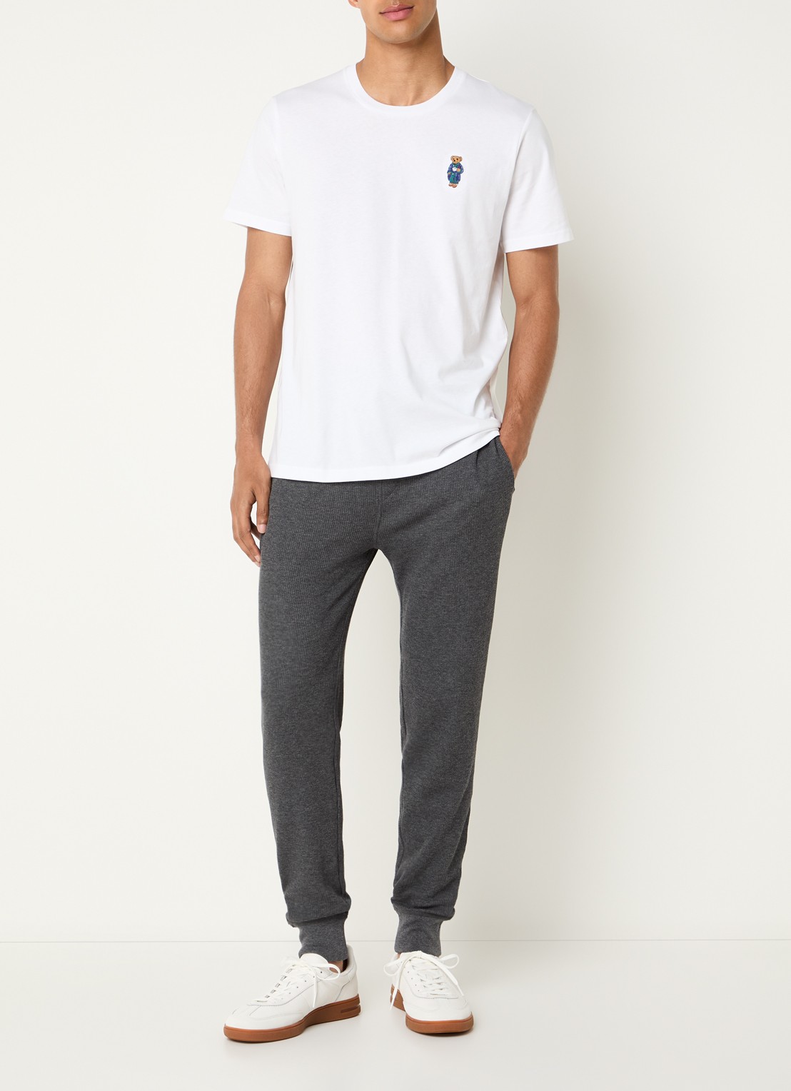Ralph Lauren Pyjamabroek met steekzakken - voorkant 3 donkergrijs