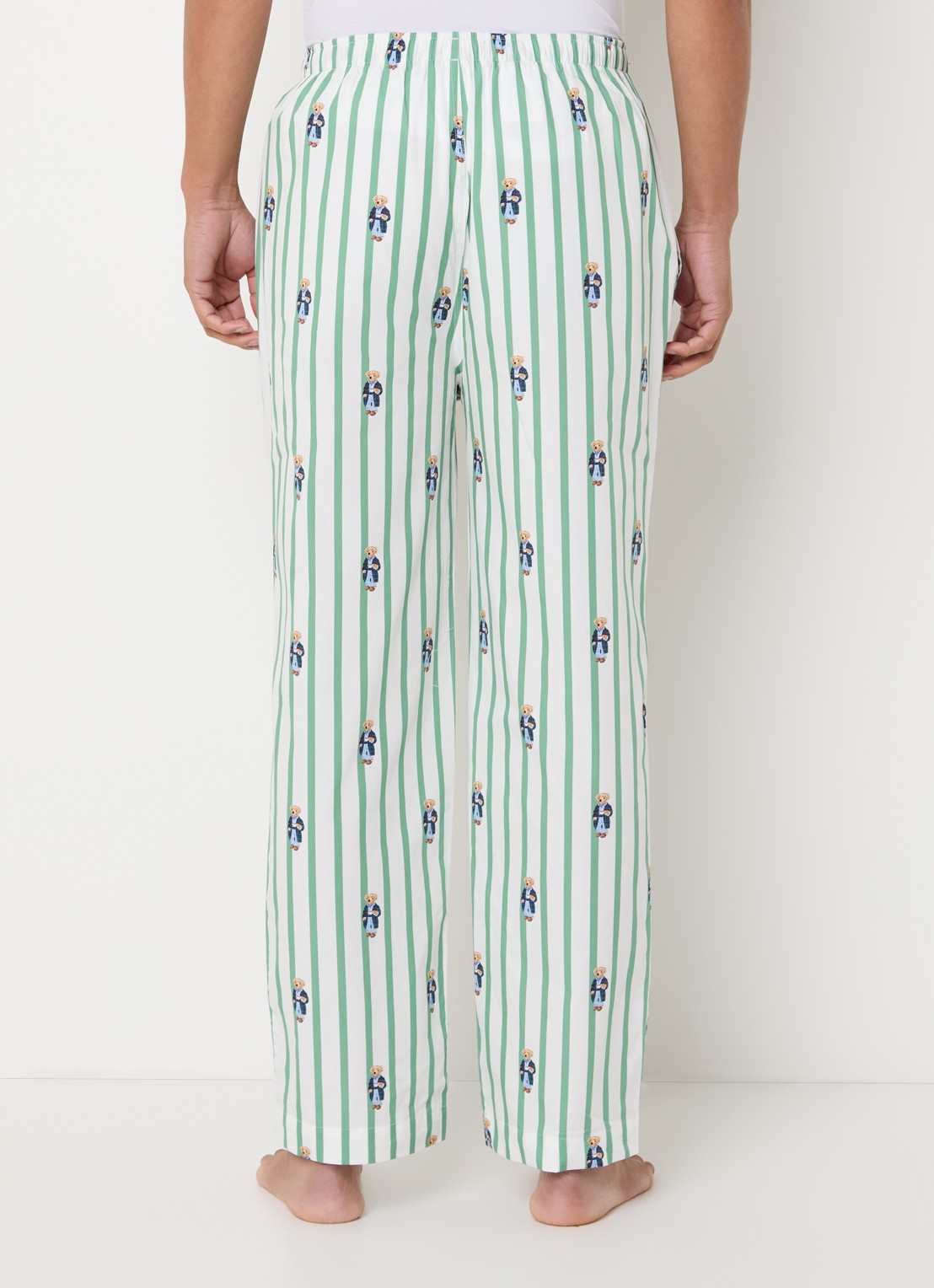 Ralph Lauren Pyjamabroek met streepprint - achterkant 5 groen