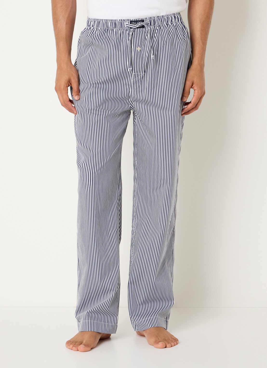 Ralph Lauren Pyjamabroek met streepprint - detail 3 royalblauw