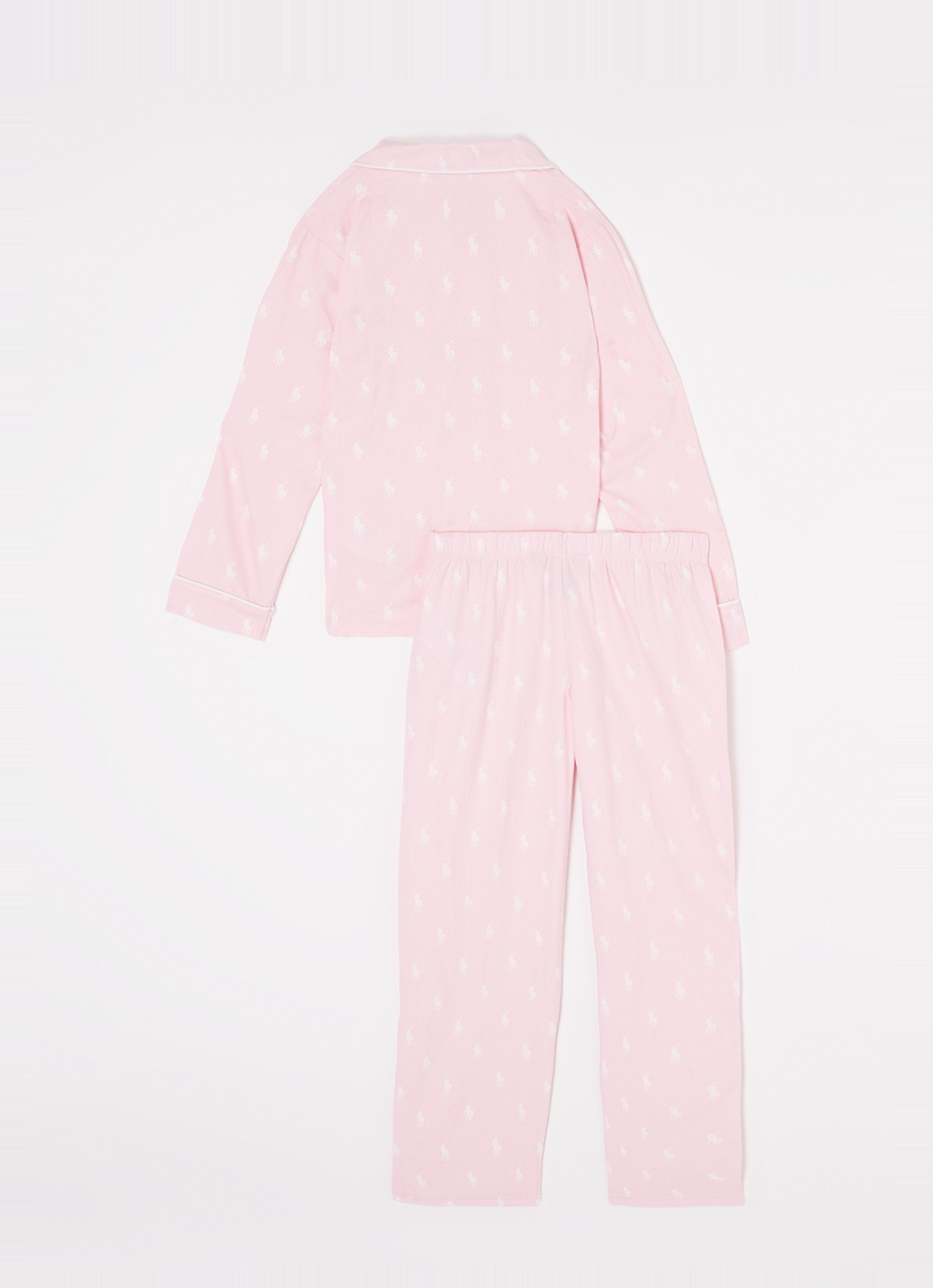 Ralph Lauren Pyjamaset met logoprint - achterkant roze