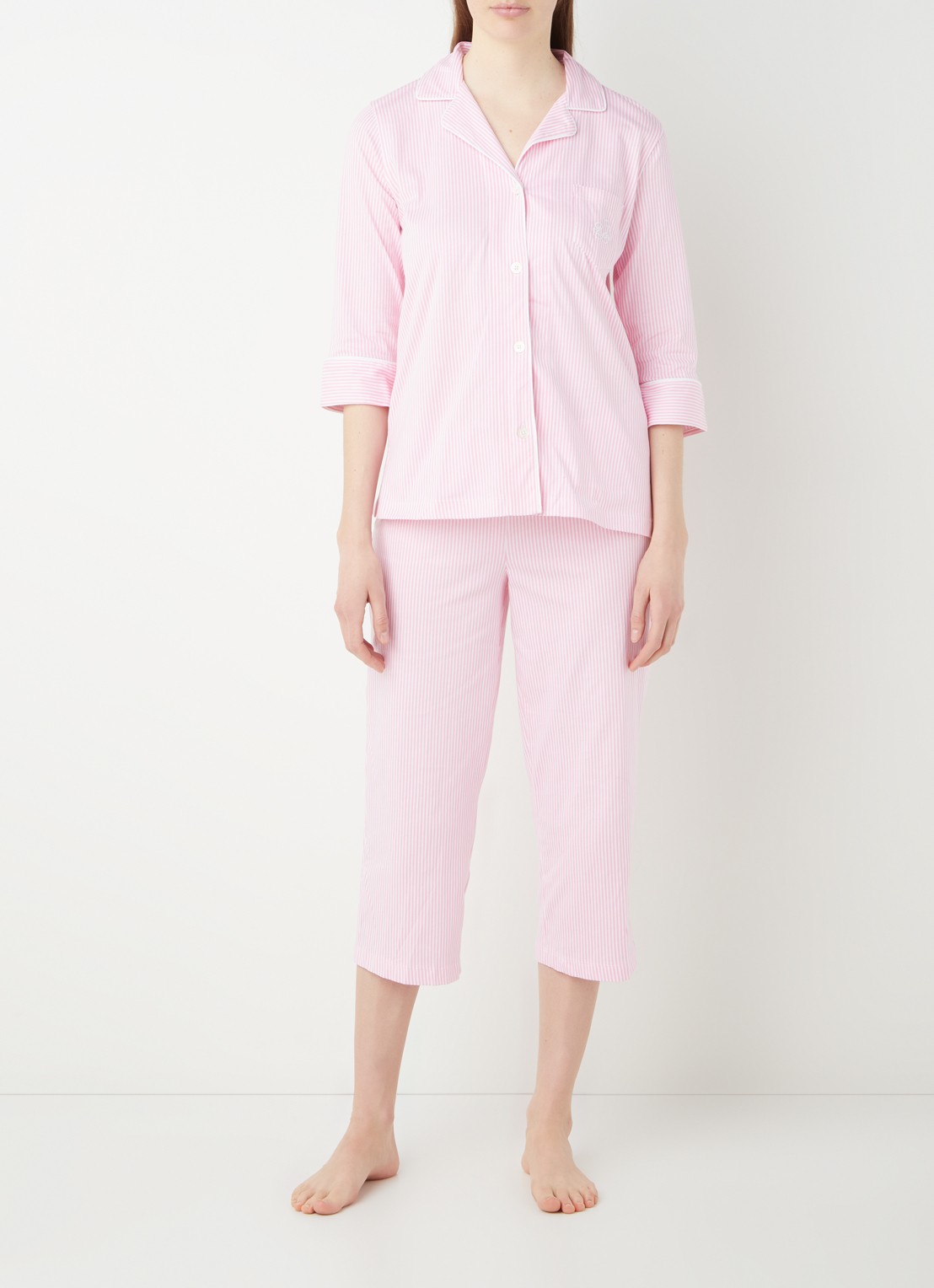 Ralph Lauren Pyjamaset met print - detail 4 lichtroze