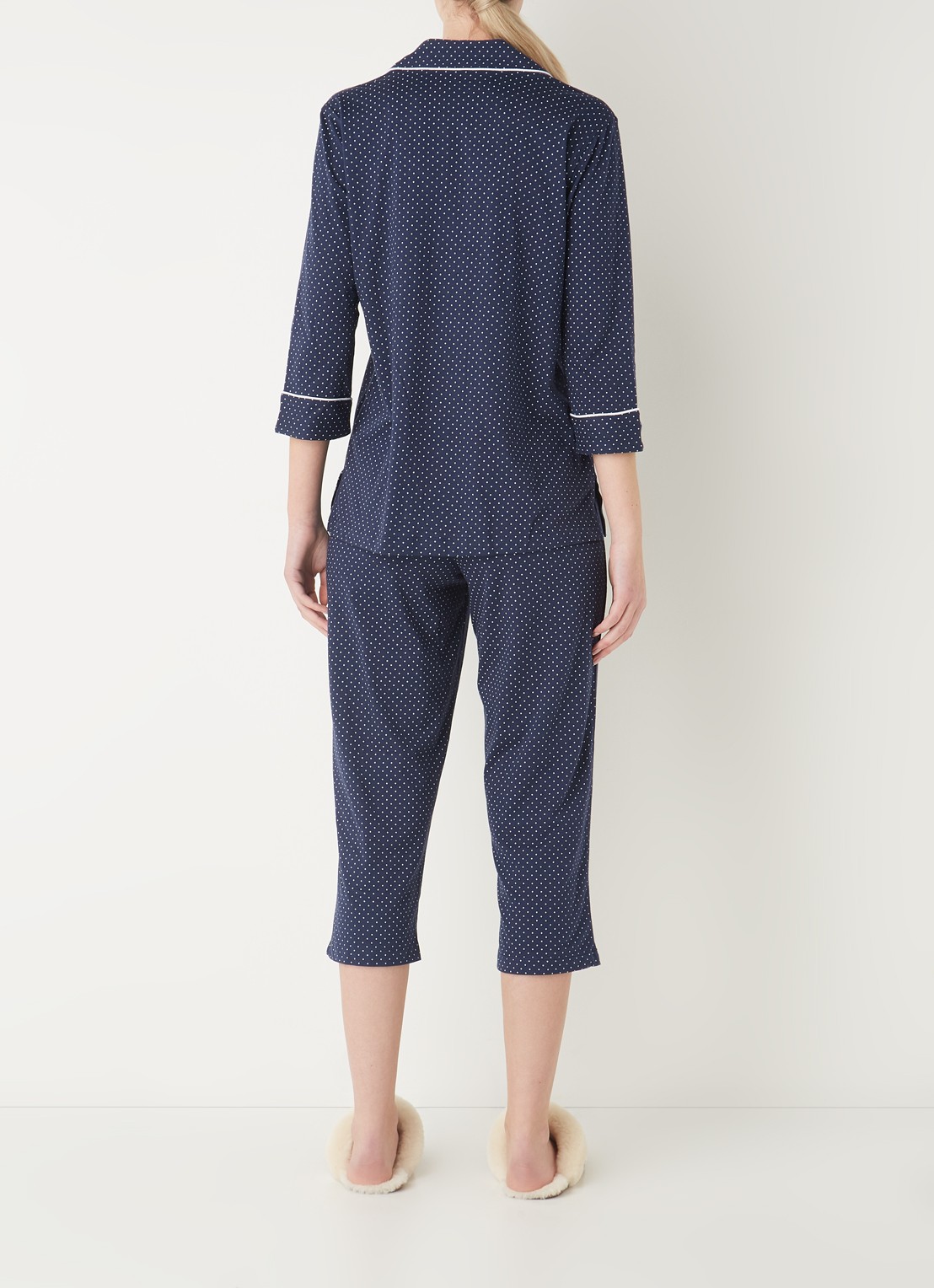 Ralph Lauren Pyjamaset met print - achterkant 4 donkerblauw