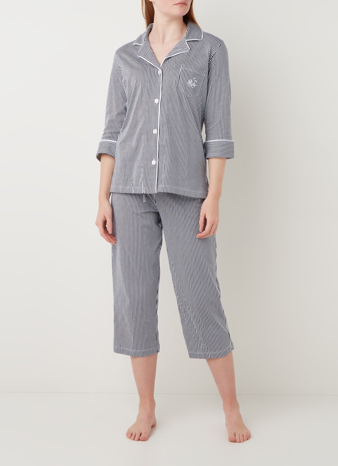 Ralph Lauren Pyjamaset met print - detail royalblauw