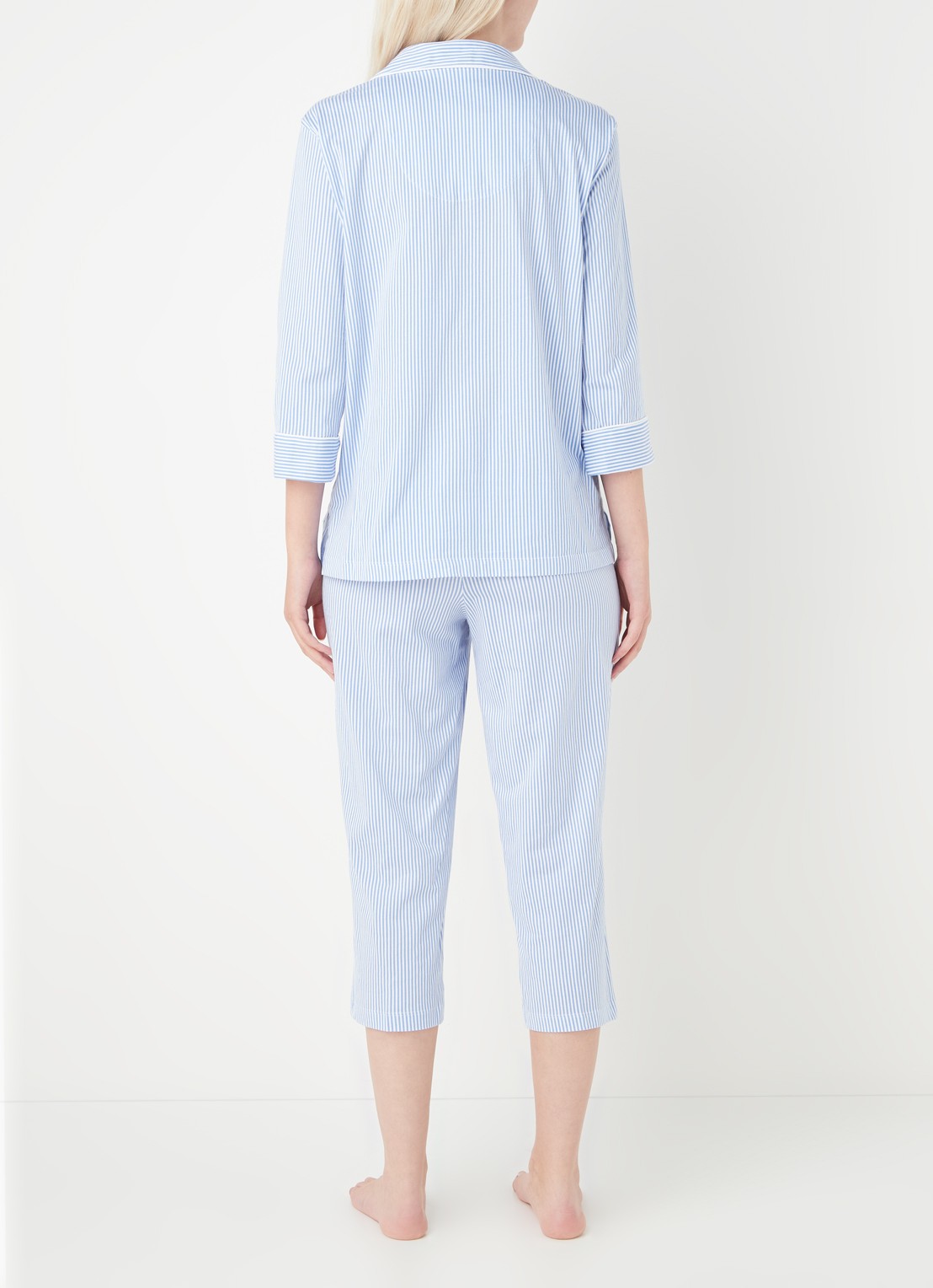 Ralph Lauren Pyjamaset met print - achterkant 2 lichtblauw