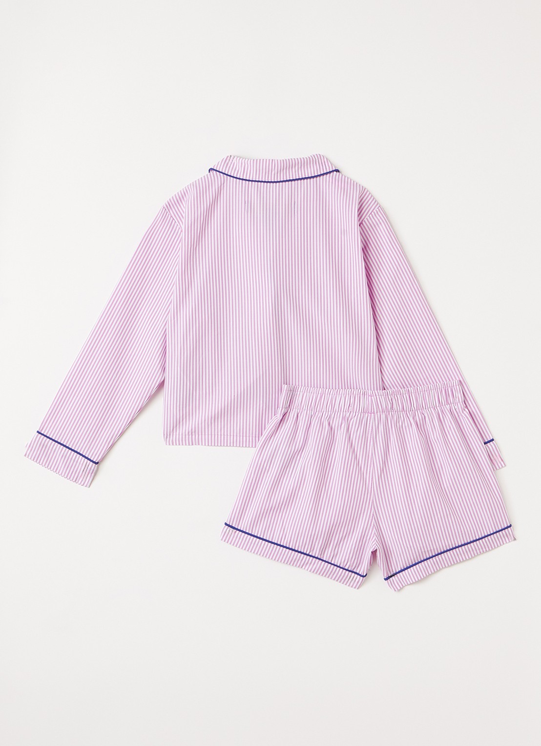 Ralph Lauren Pyjamaset met streepprint - voorkant 2 paars