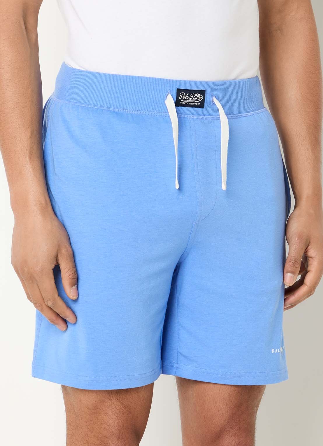 Ralph Lauren Pyjamashort met logo - detail 3 lichtblauw