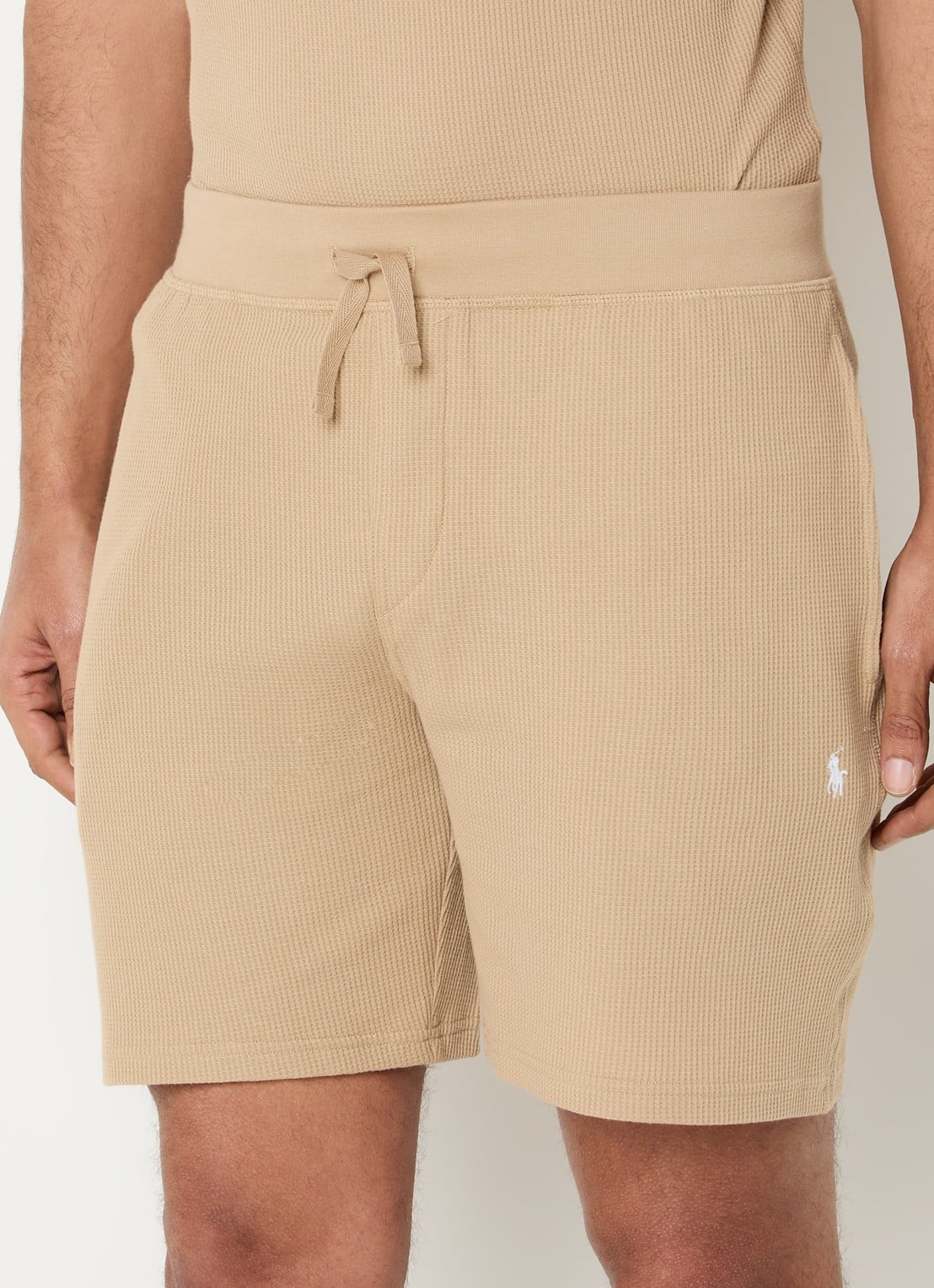 Ralph Lauren Pyjamashorts met structuur - detail 4 camel