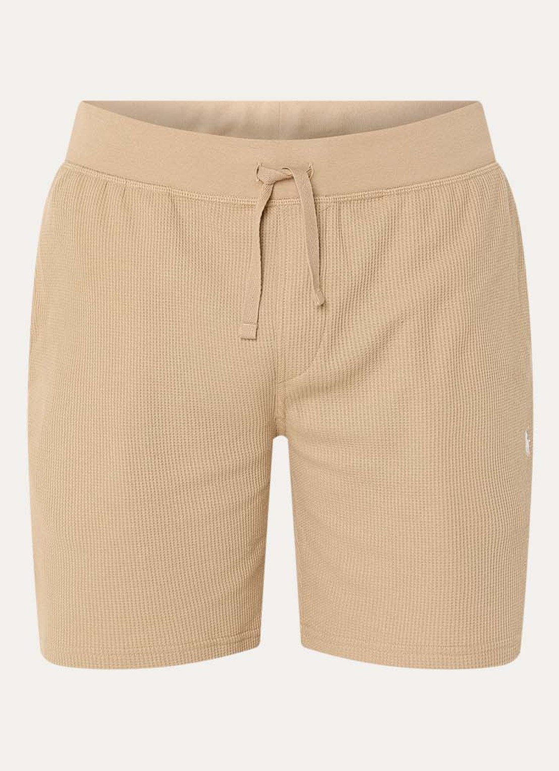 Ralph Lauren Pyjamashorts met structuur - voorkant camel