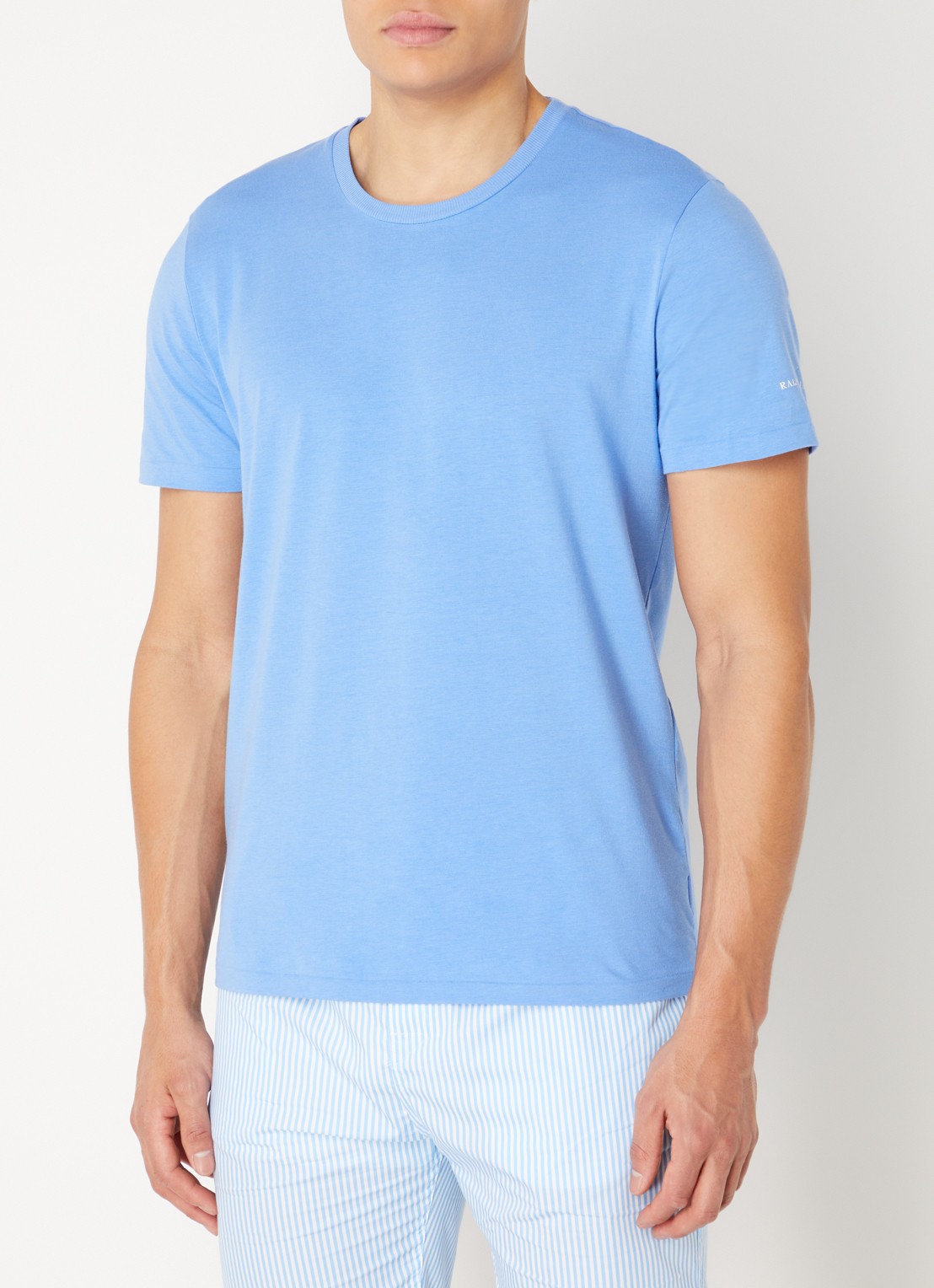 Ralph Lauren Pyjamatop met logo - detail 3 blauw