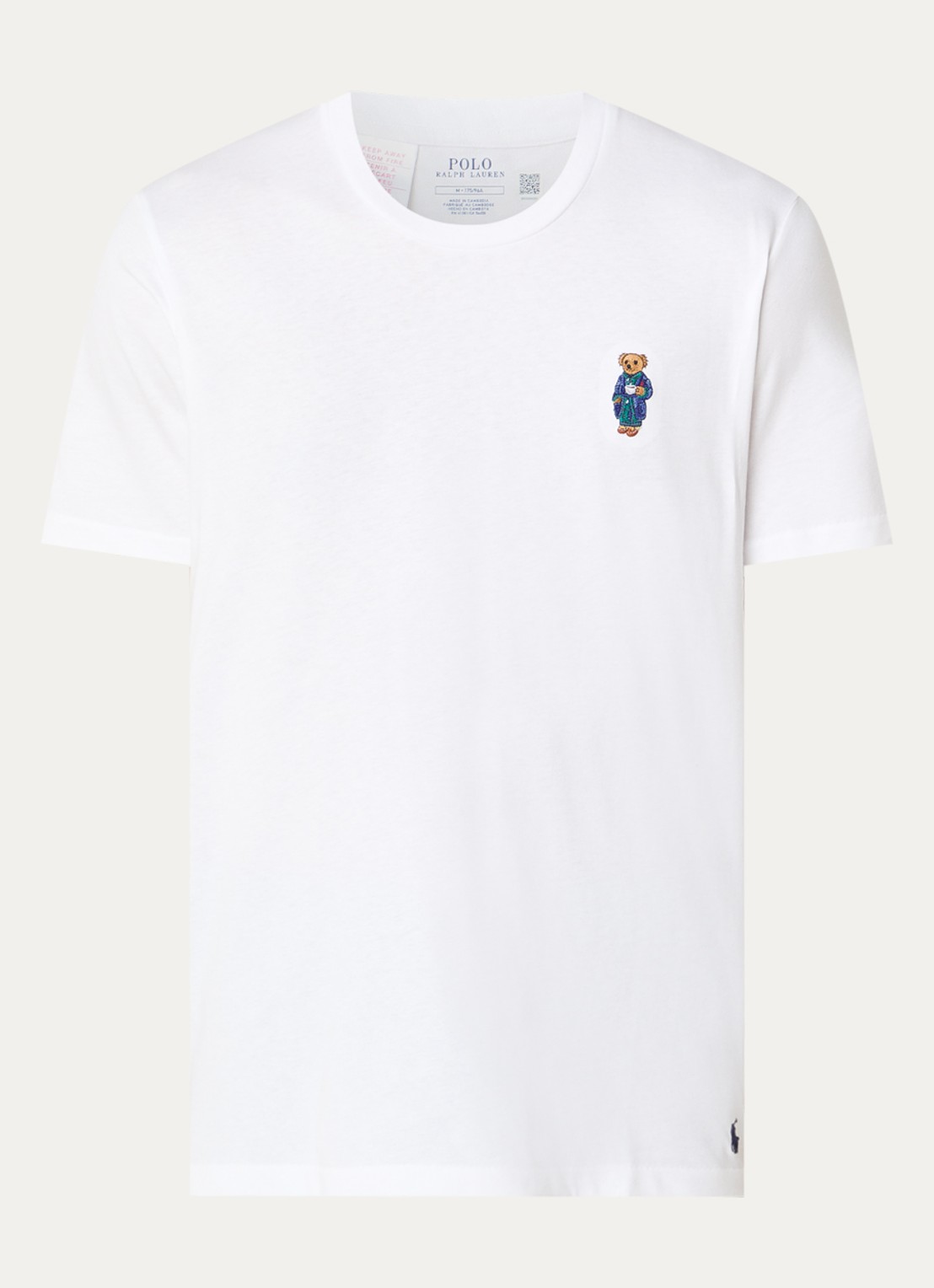 Ralph Lauren Pyjamatop met logo - voorkant wit
