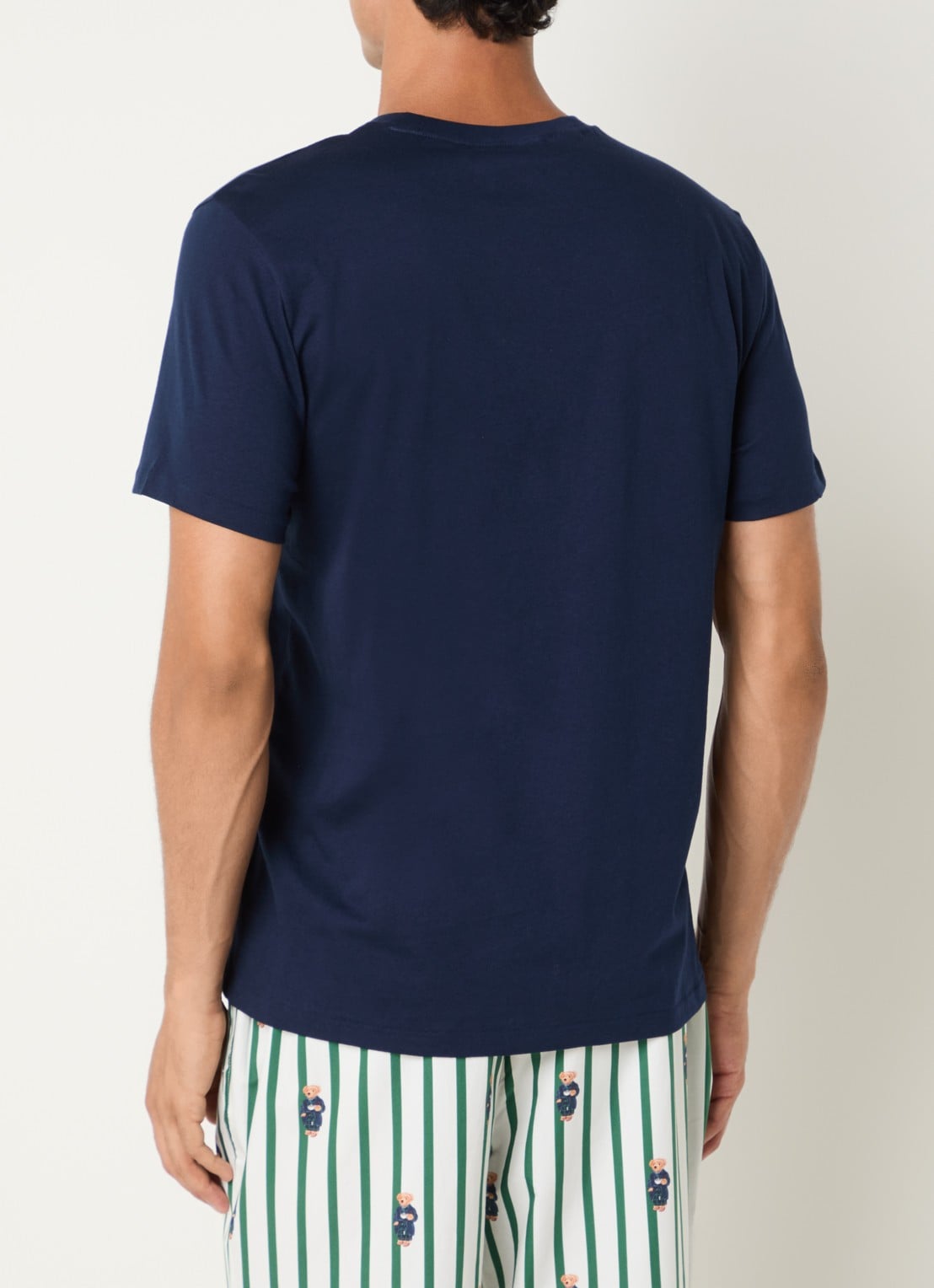 Ralph Lauren Pyjamatop met logo - achterkant donkerblauw