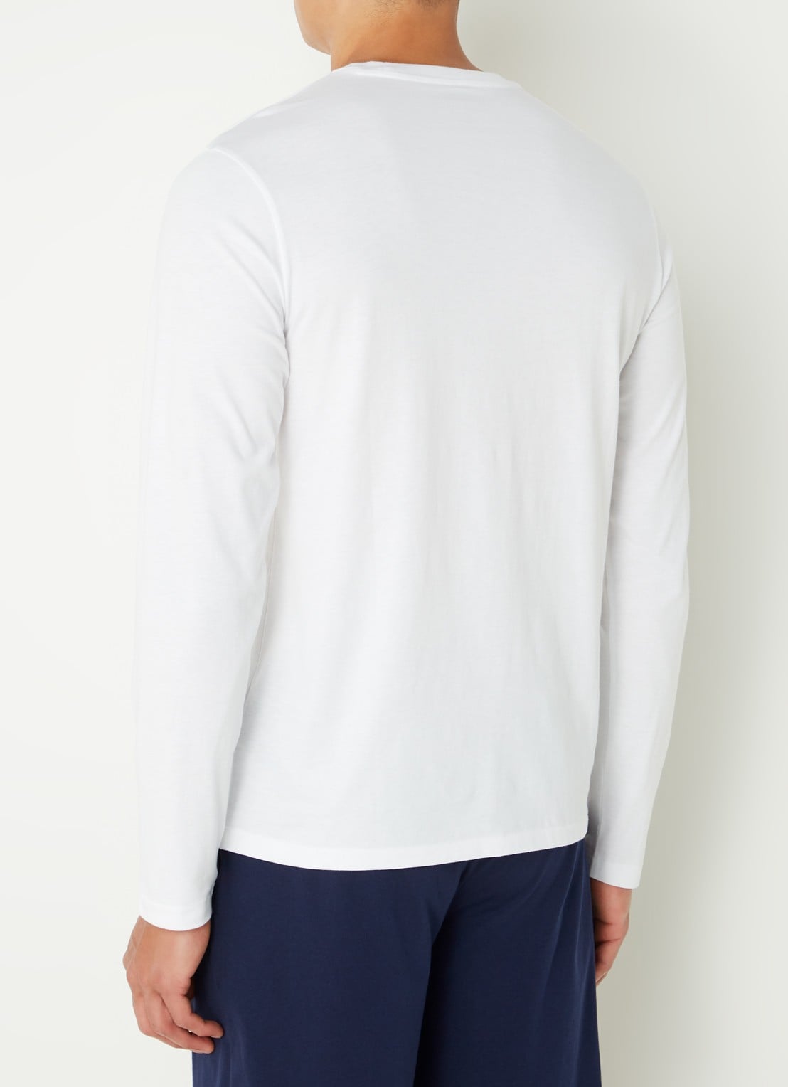 Ralph Lauren Pyjamatop met logo - achterkant wit