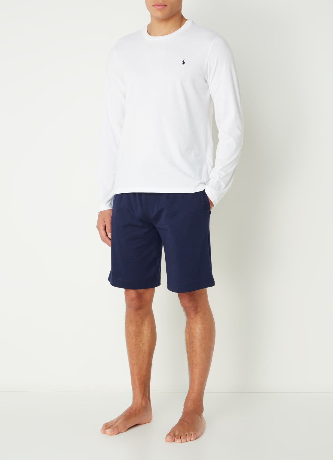 Ralph Lauren Pyjamatop met logo - voorkant 4 wit