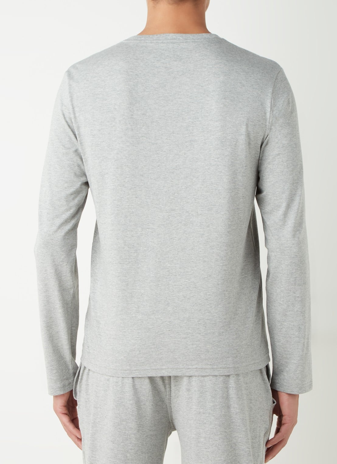 Ralph Lauren Pyjamatop met logo - achterkant grijs