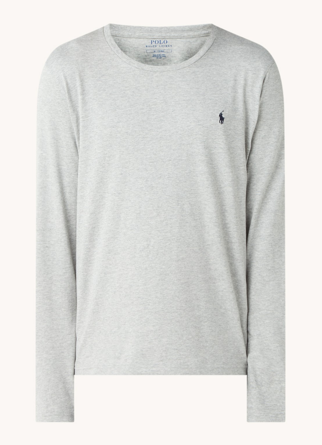 Ralph Lauren Pyjamatop met logo - voorkant 3 grijs