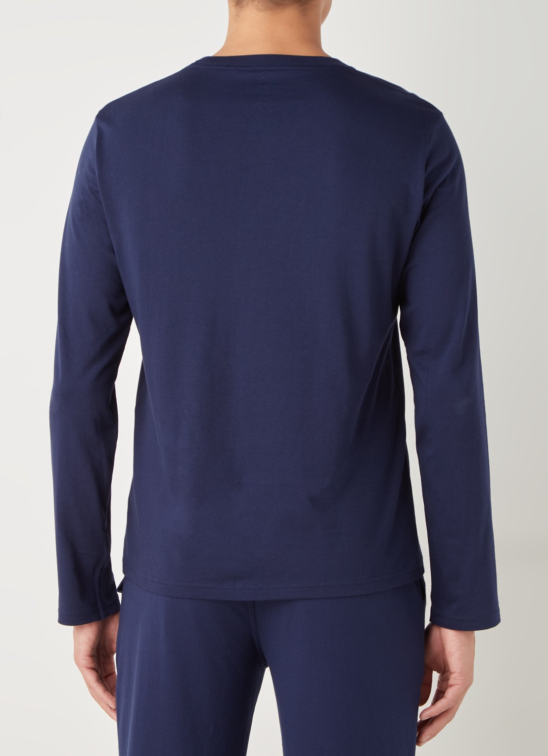 Ralph Lauren Pyjamatop met logo - achterkant 3 donkerblauw